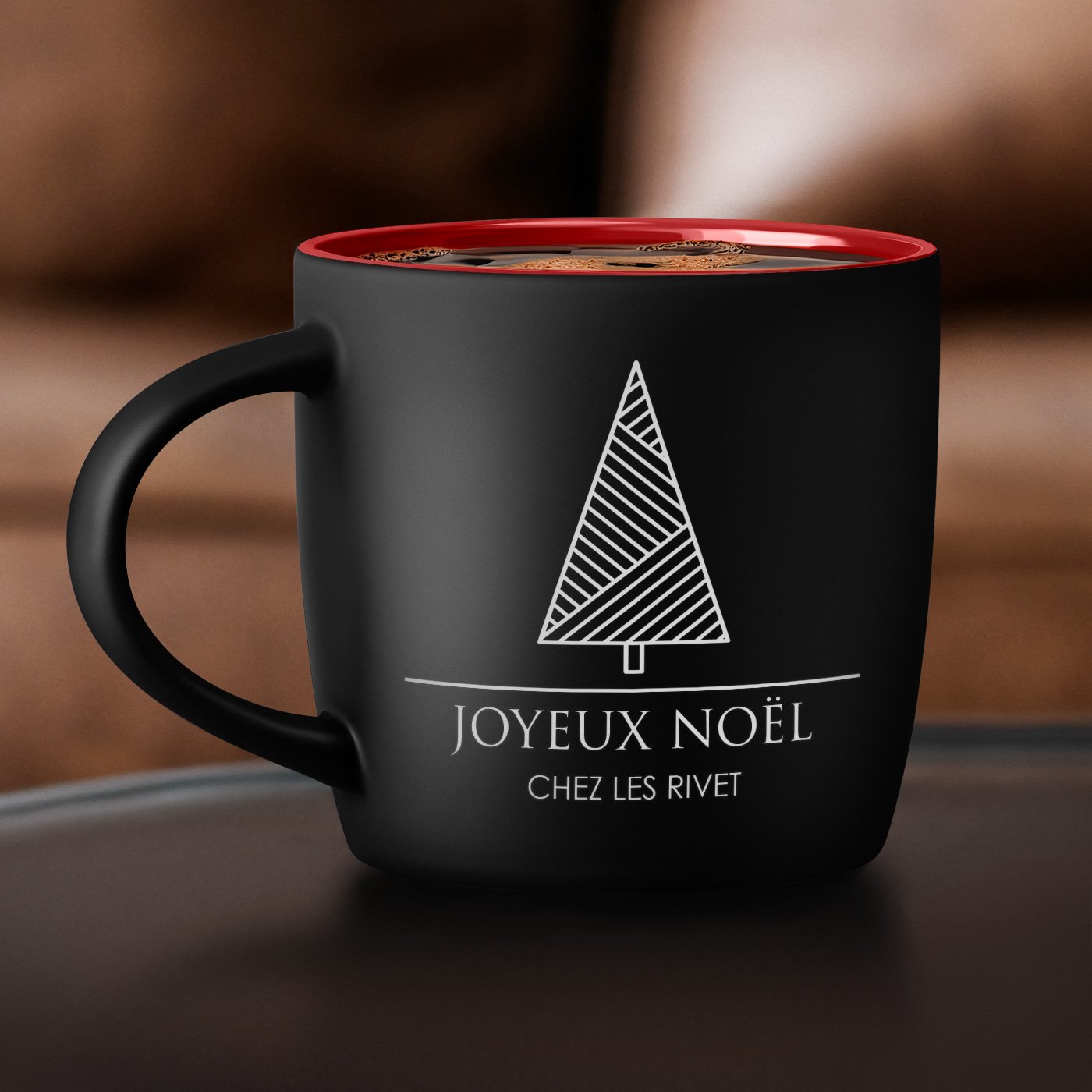 Taza de cerámica Murrano con grabado personalizado para parejas o familias