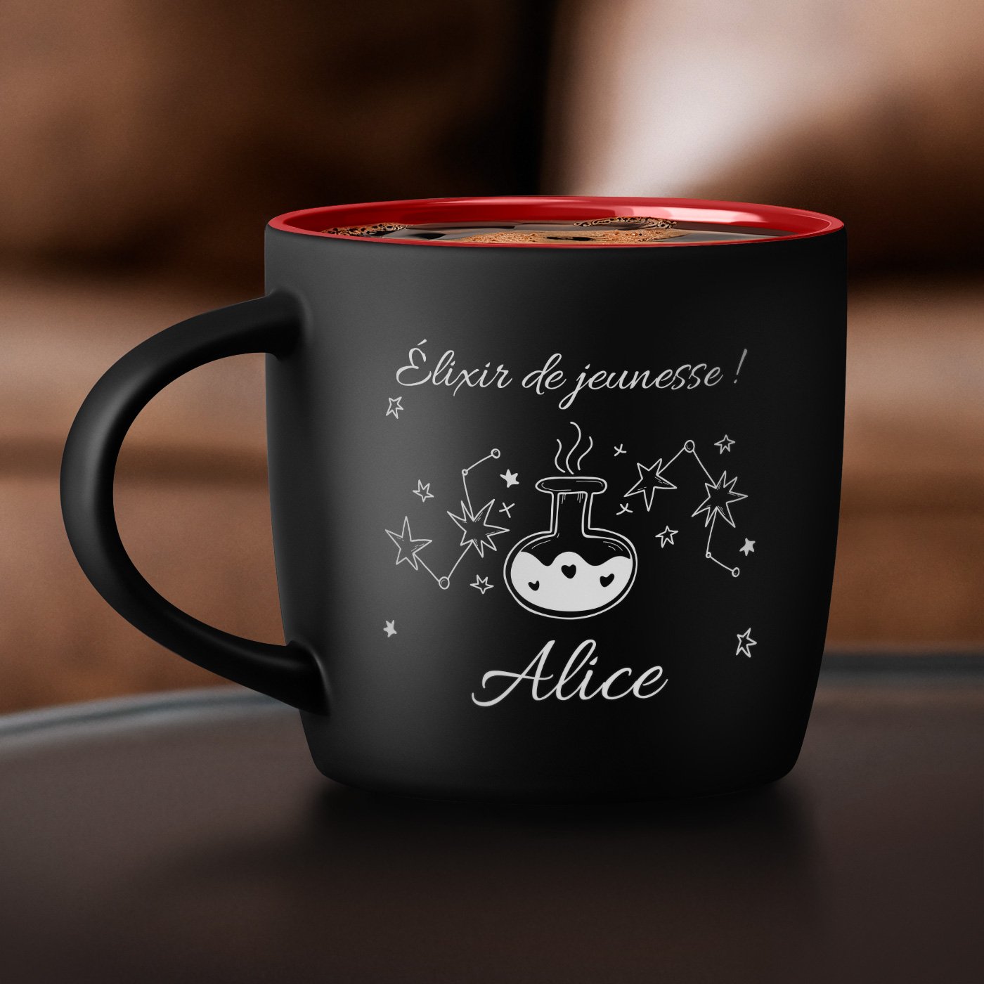 Taza de cerámica Murrano con grabado personalizado para mujer - Regalo de aniversario