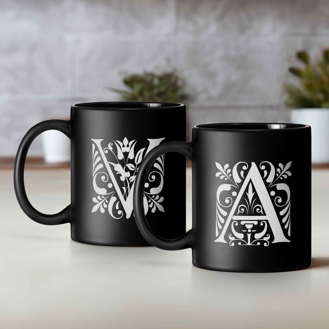 Set de tazas de cerámica personalizadas Murrano para parejas