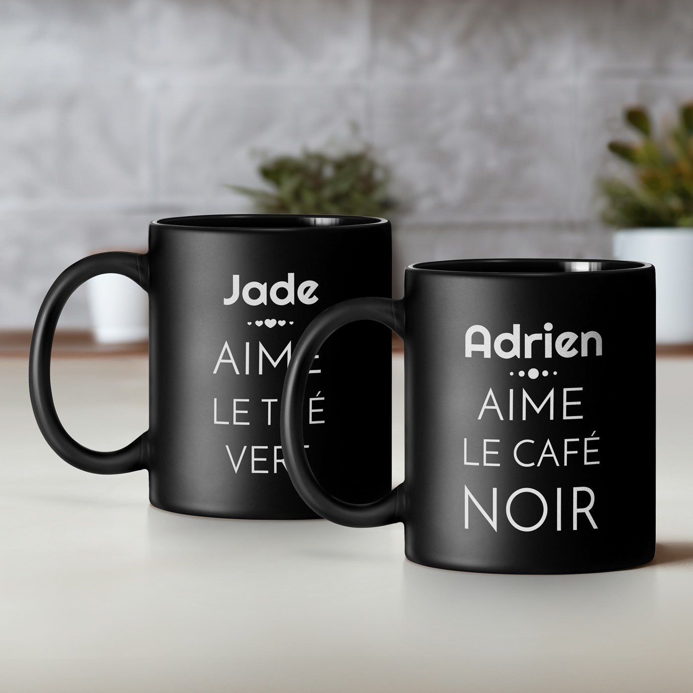 Set de cerámica personalizado Murrano para parejas amantes del té y café
