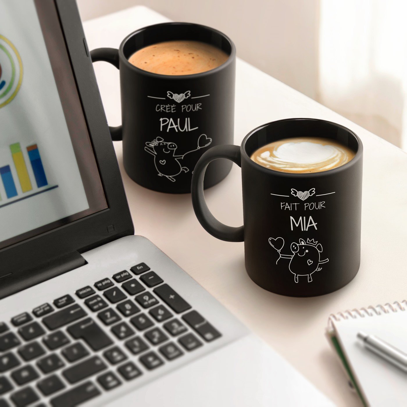 Set de tazas de cerámica personalizadas Murrano (2 unidades)