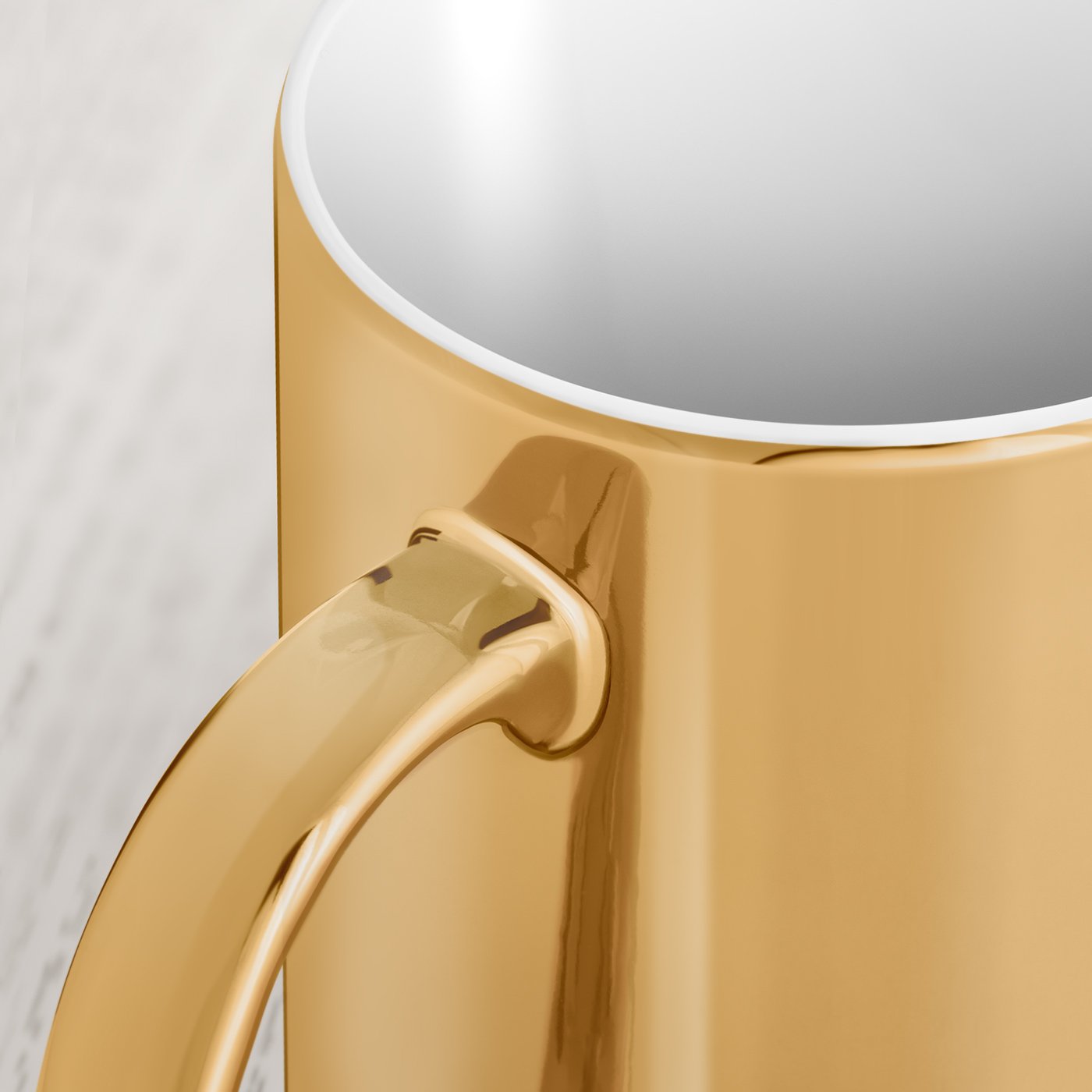 Set de tazas cerámicas doradas Murrano para pareja