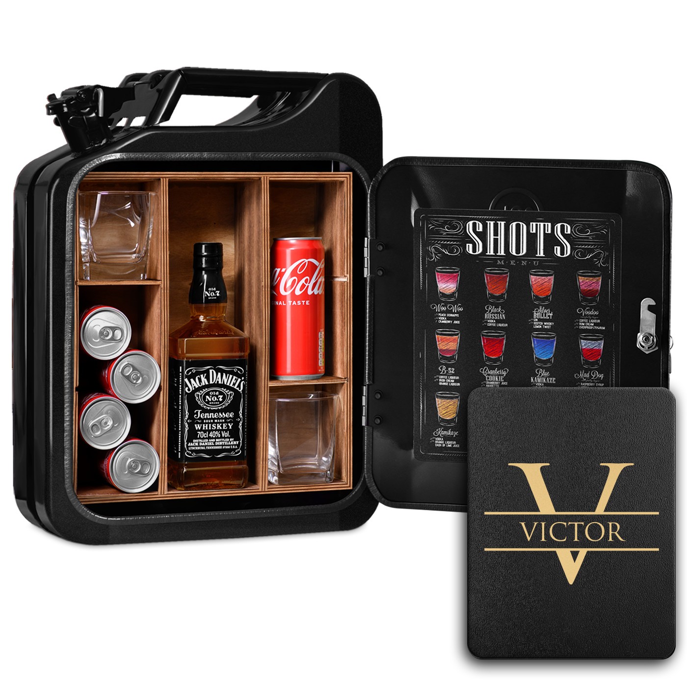 Minibar Jerrican Murrano con Grabado para Abogado