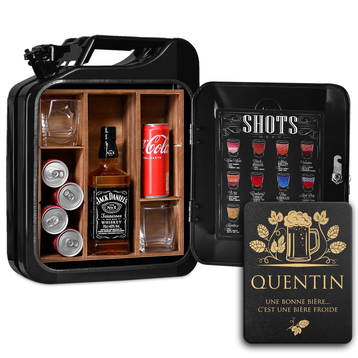 Minibar Jerricán Murrano con Grabado para Amantes de la Cerveza
