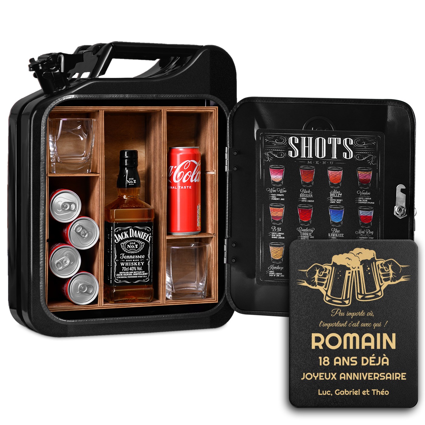 Minibar Murrano con Grabado Personalizado para Hombre Cumpleaños 18