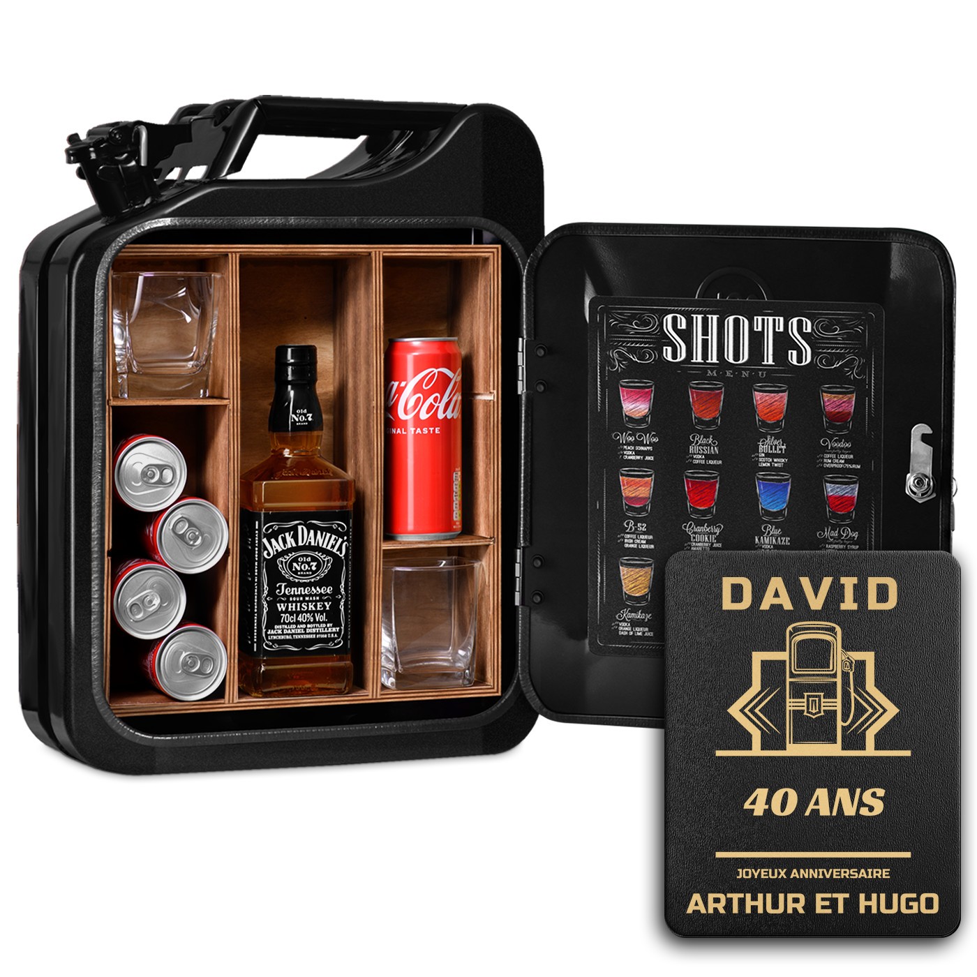 Minibar Jerrican Murrano con Grabado Personalizado para el 40º Aniversario