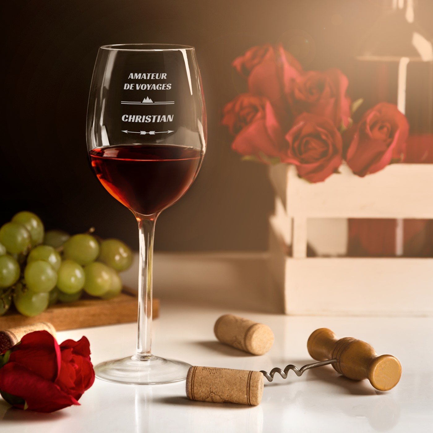 Copas de vino Murrano personalizadas - Juego de 6 para entusiastas de los viajes