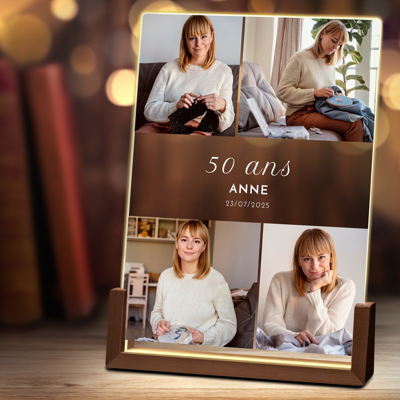 Murrano Customized LED Photo Lamp - XL for Women's 40th Birthday