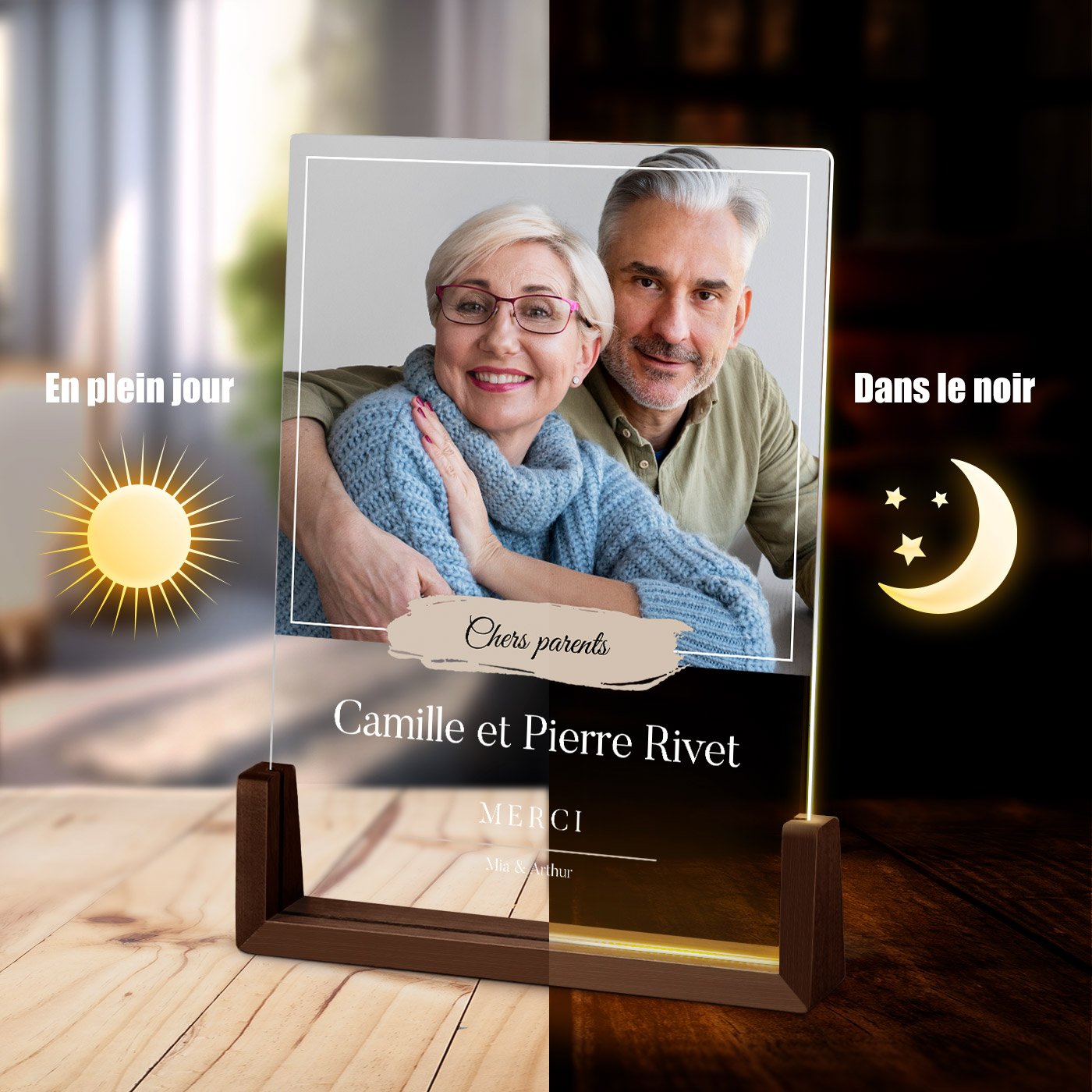 Murrano Customized XL LED Lamp with Photo for Parents