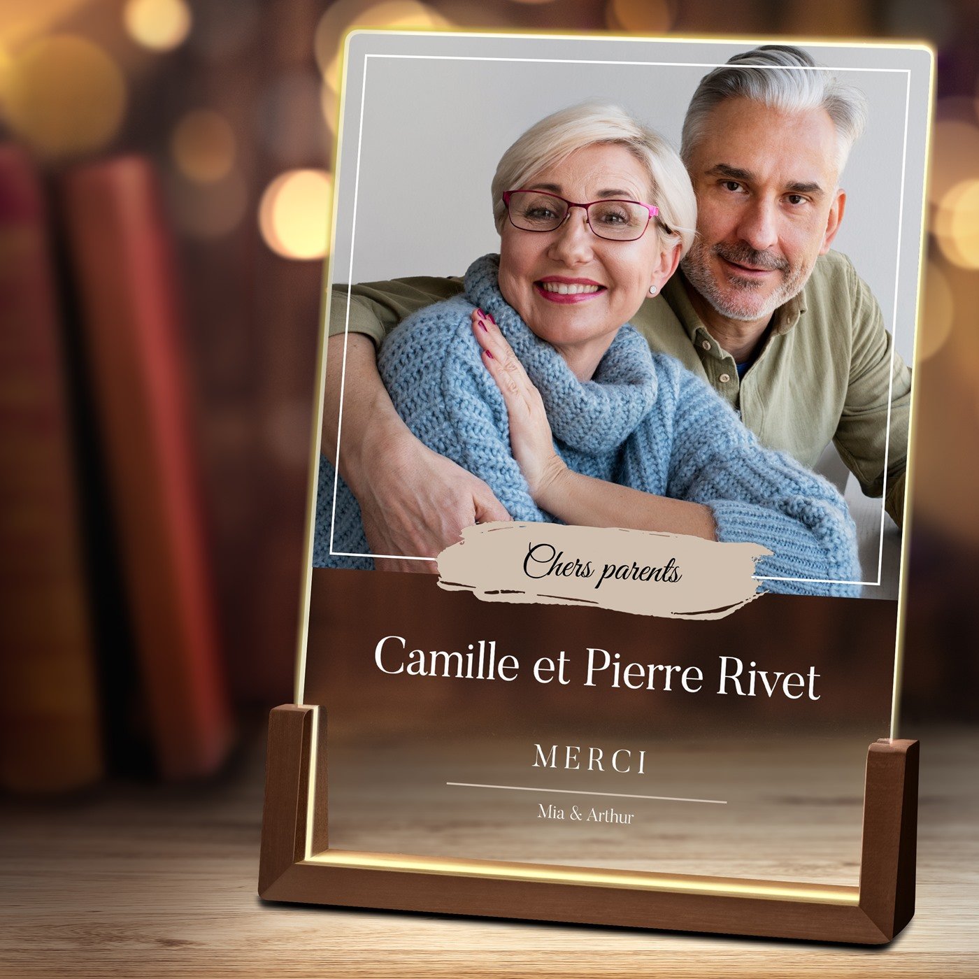 Murrano Customized XL LED Lamp with Photo for Parents