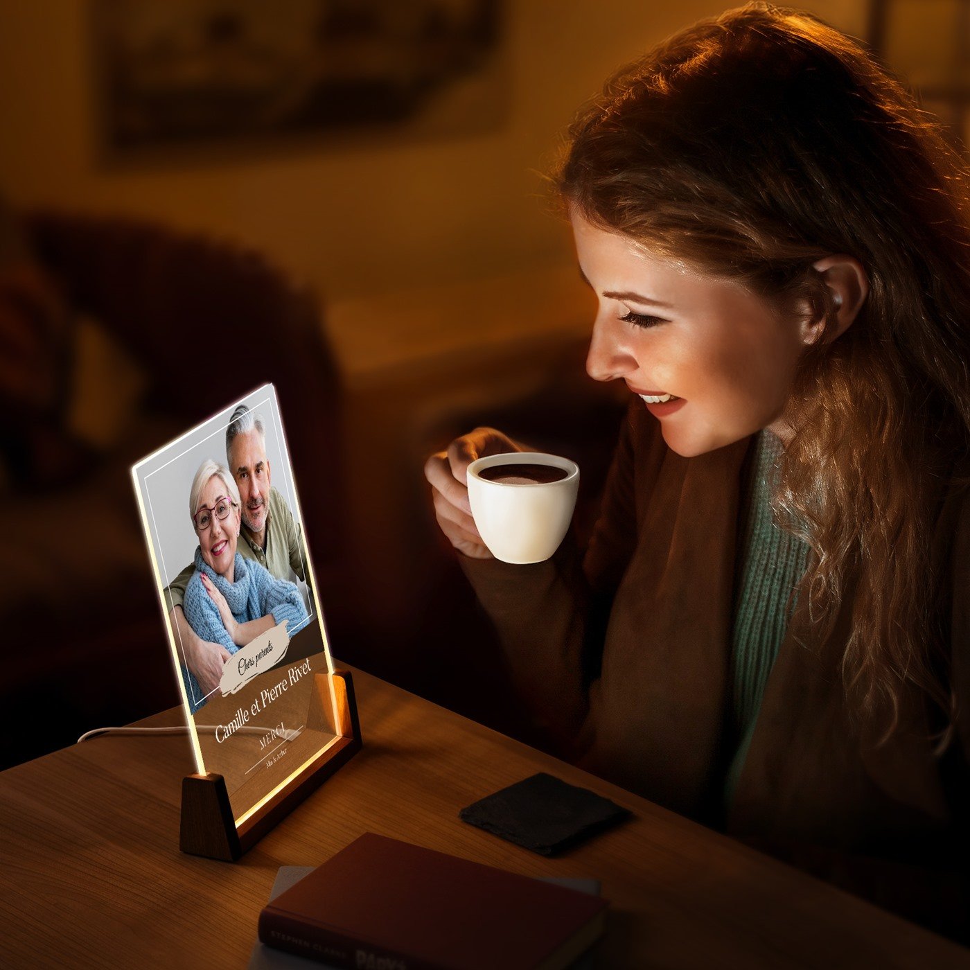 Murrano Customized XL LED Lamp with Photo for Parents
