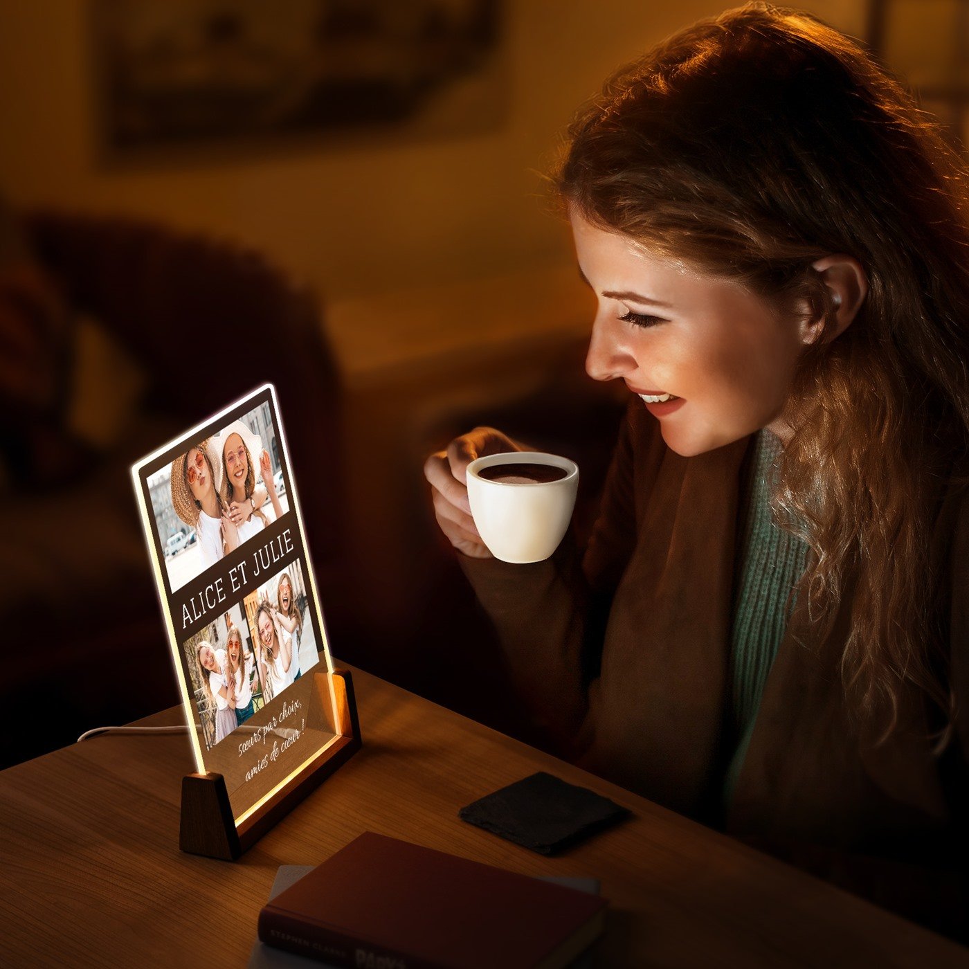 Murrano Custom LED Photo Lamp - XL for Best Friends
