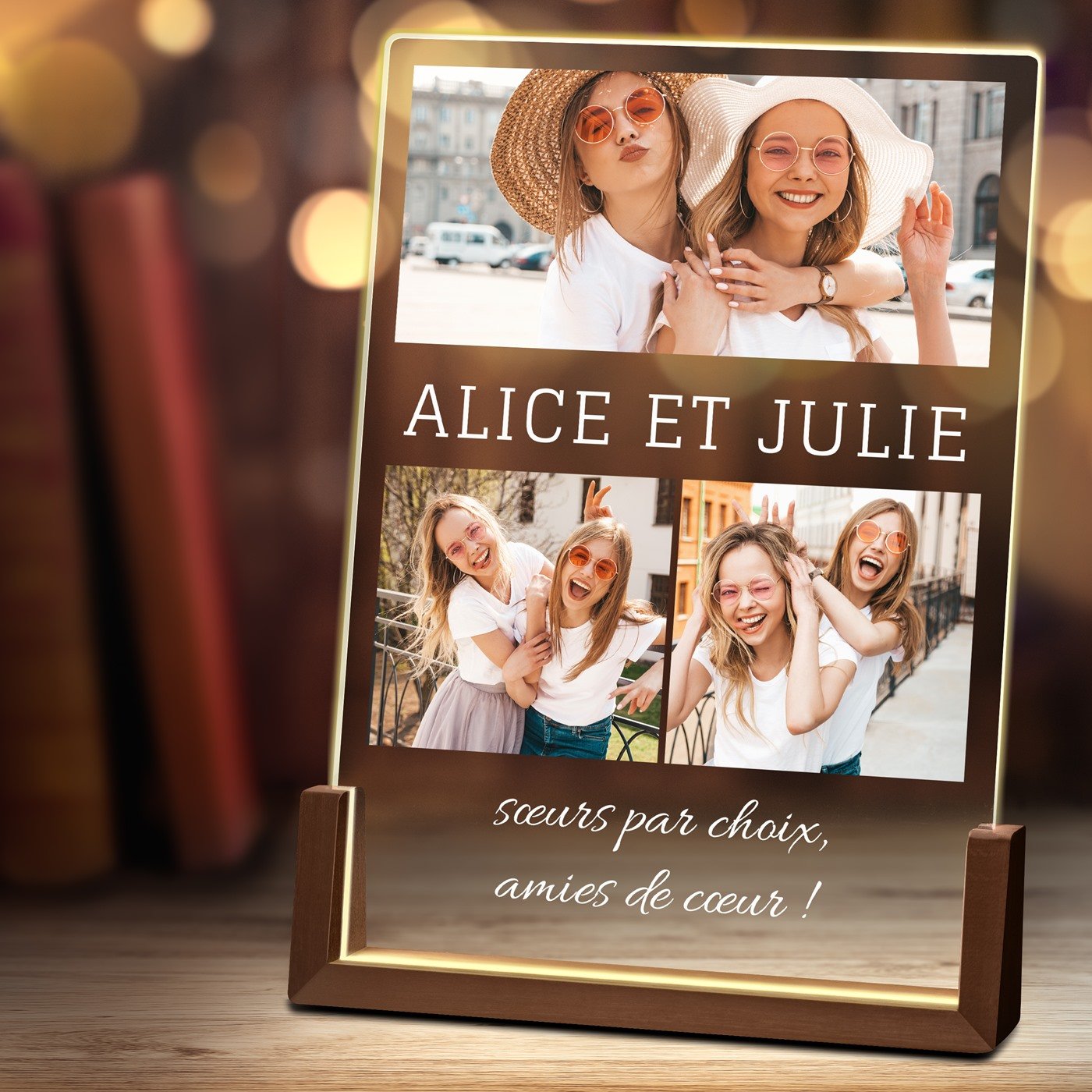 Murrano Custom LED Photo Lamp - XL for Best Friends