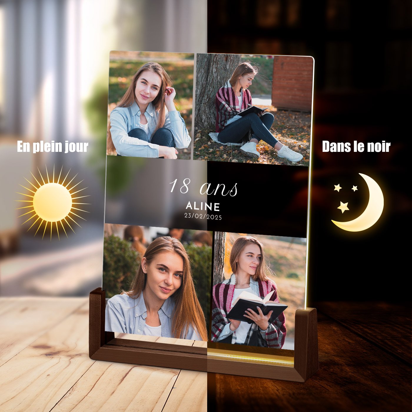 Customized XL LED Lamp with Photo for 18th Birthday