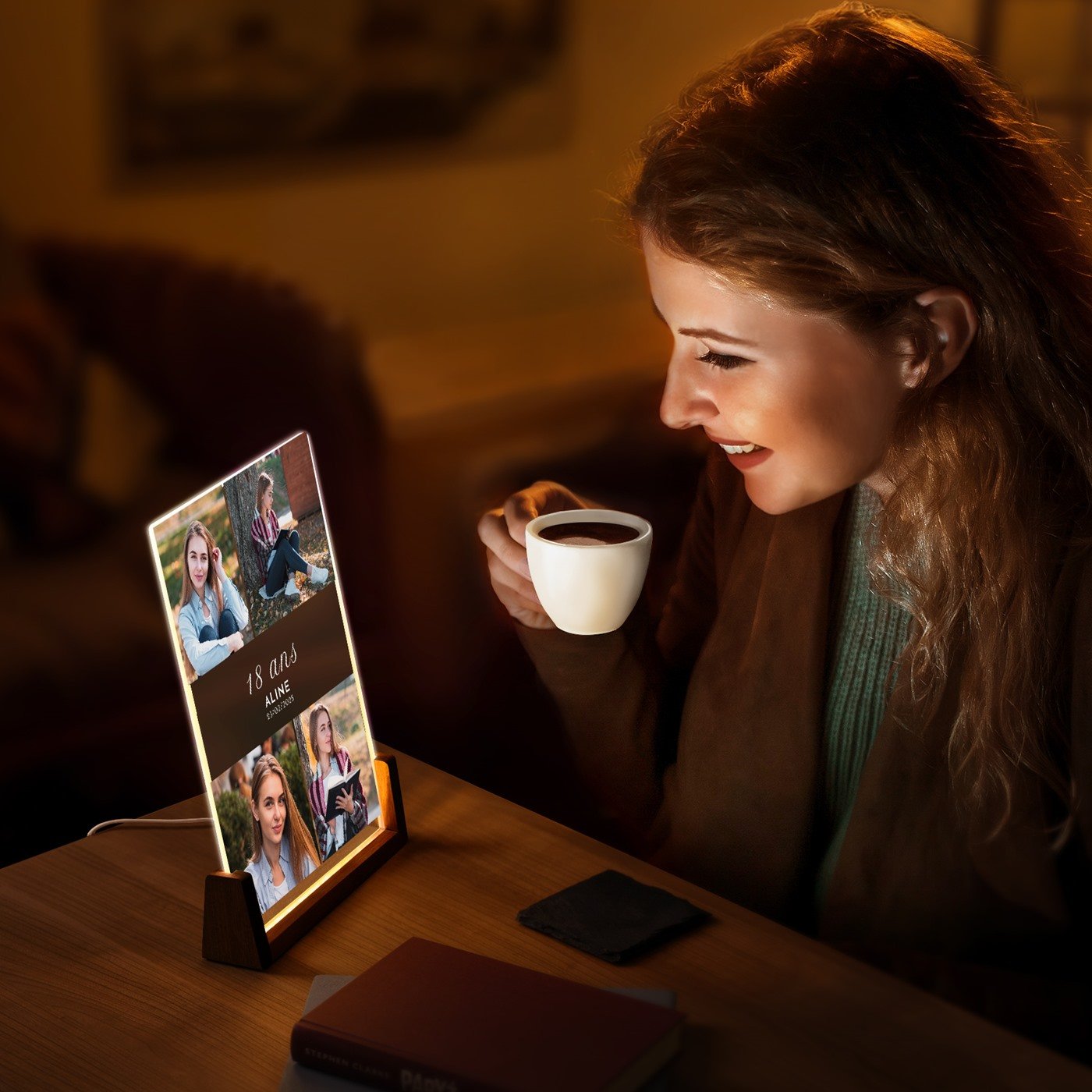Customized XL LED Lamp with Photo for 18th Birthday
