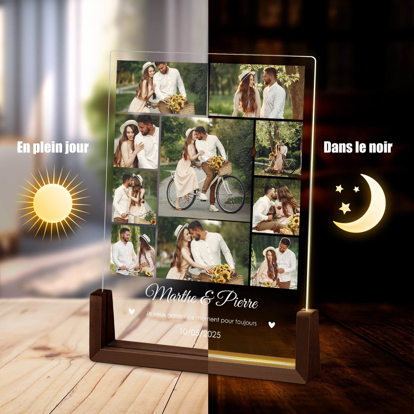 Murrano Customized LED Photo Lamp for Couples - XL Size