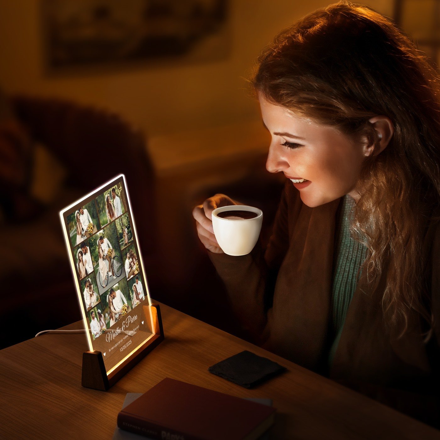 Murrano Customized LED Photo Lamp for Couples - XL Size