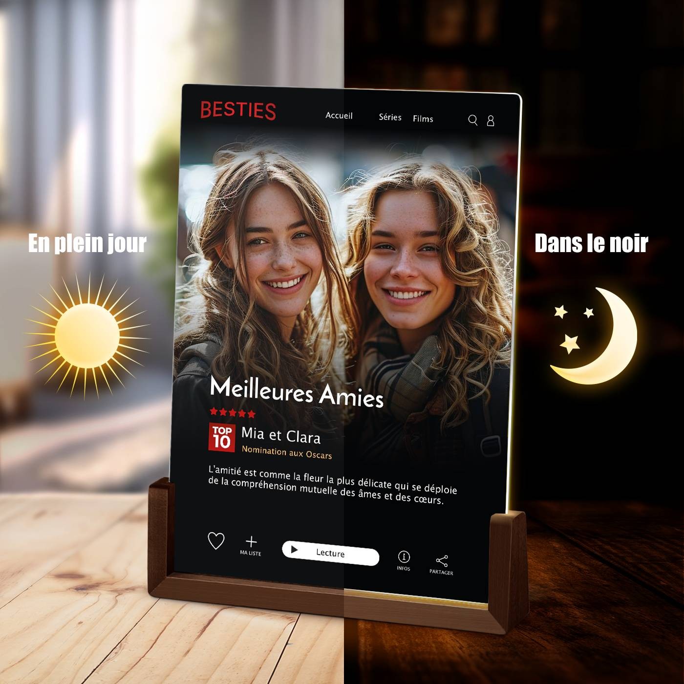 Lámpara LED personalizada Murrano - XL para cinéfilos
