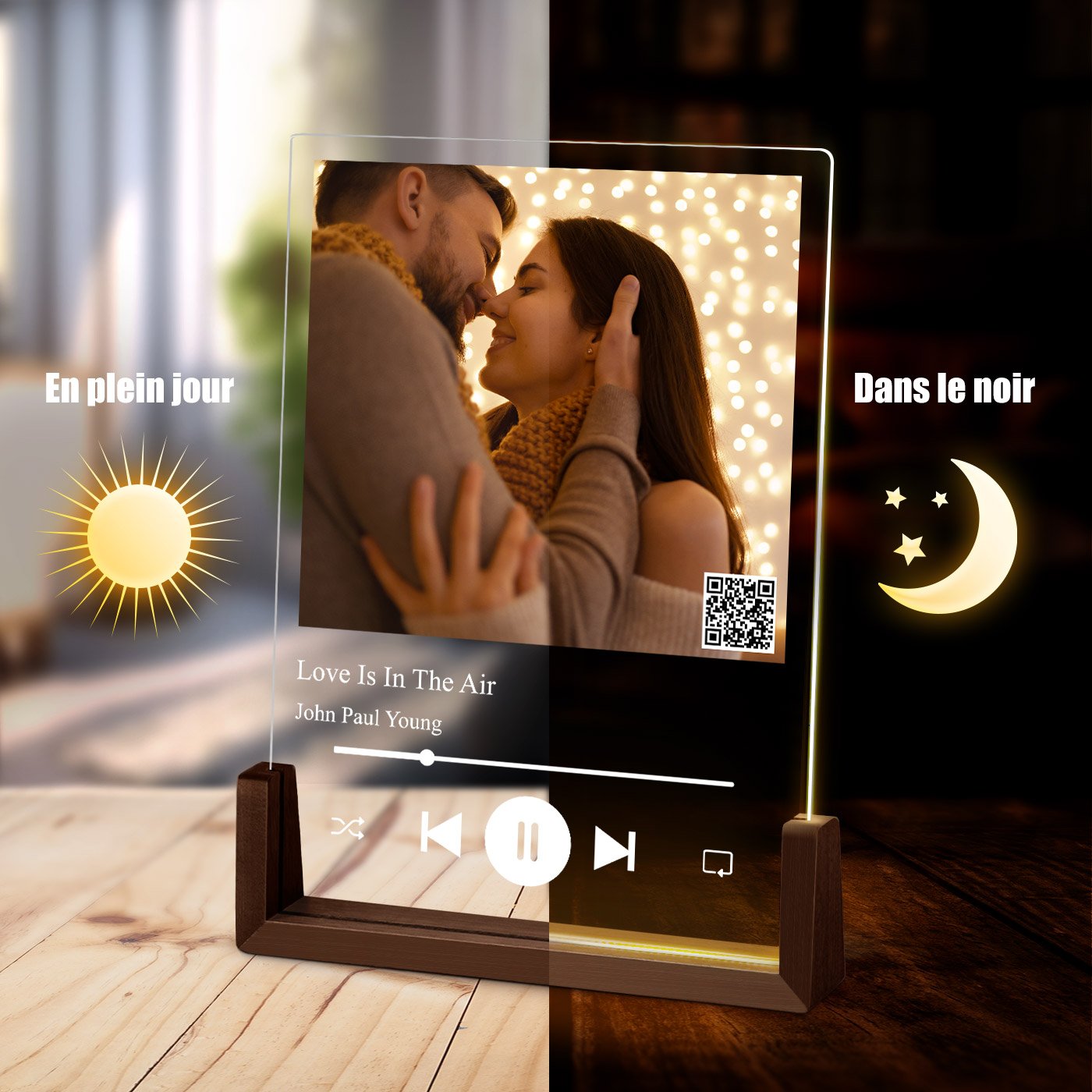 Lámpara LED Murrano XL personalizada para cinéfilos