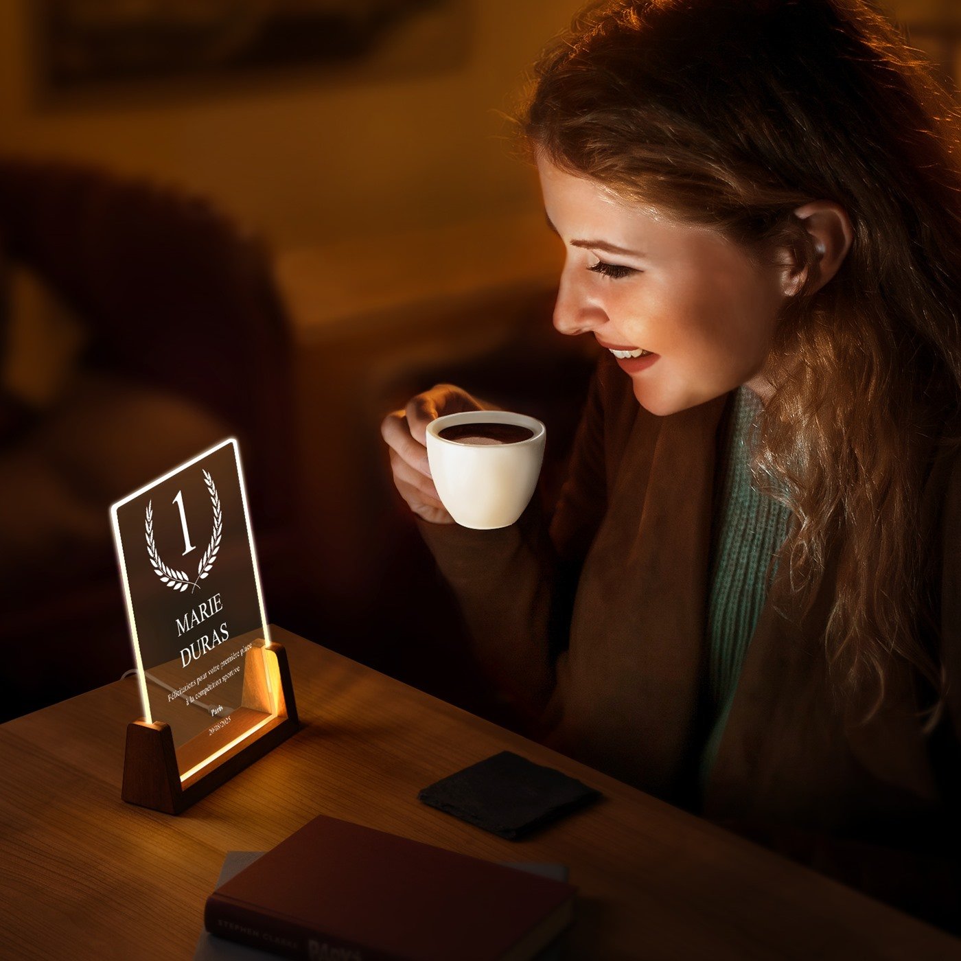 Murrano Custom LED Lamp with Photo for Champion