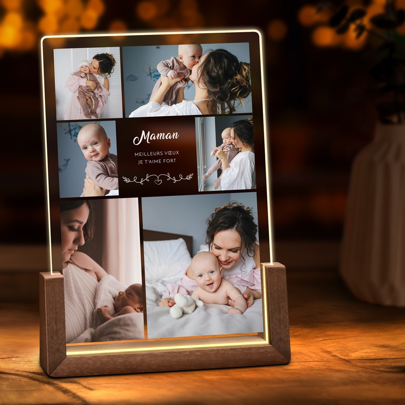 Lámpara LED personalizada Murrano - El regalo especial para mamá