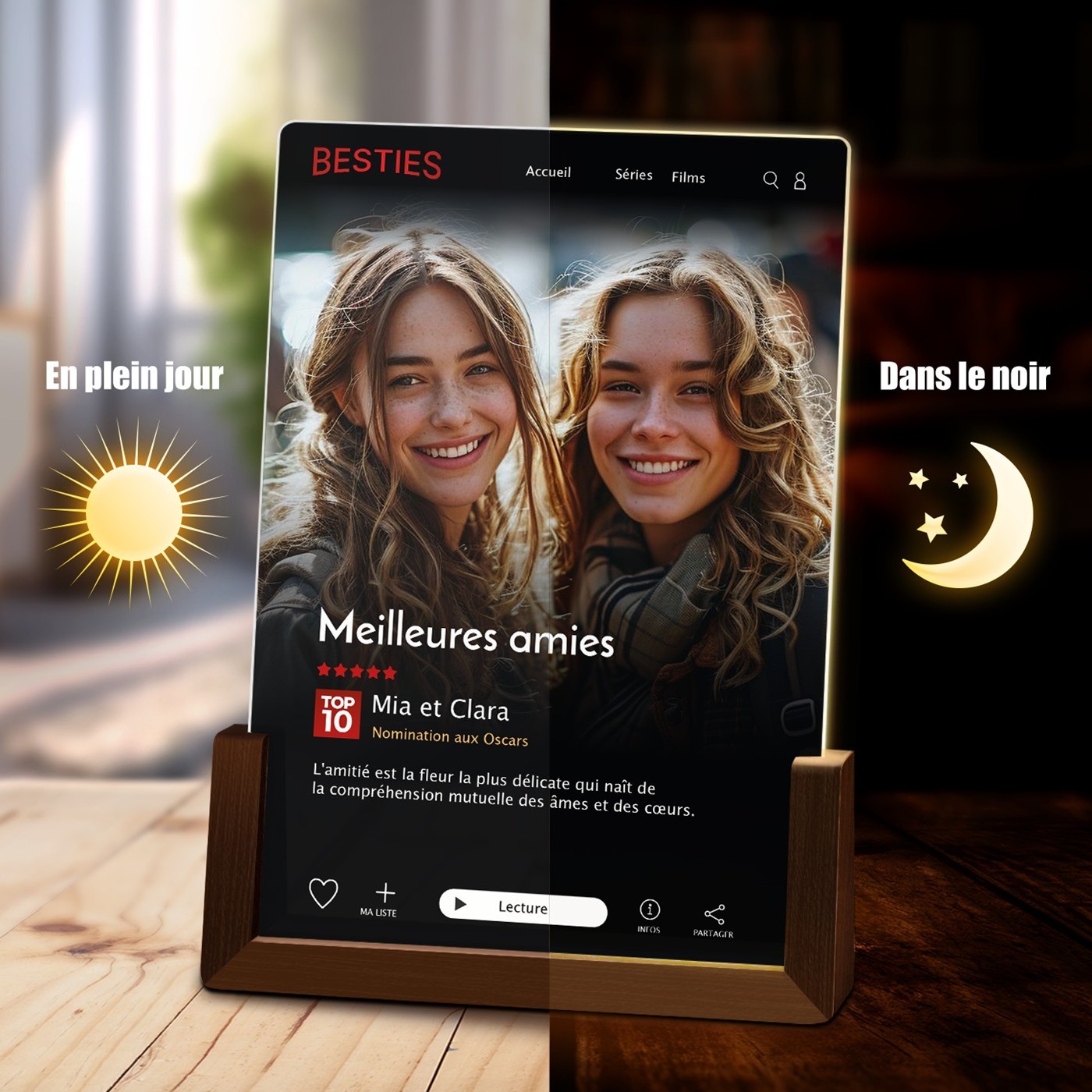 Lámpara LED personalizada Murrano - Para los amantes del cine