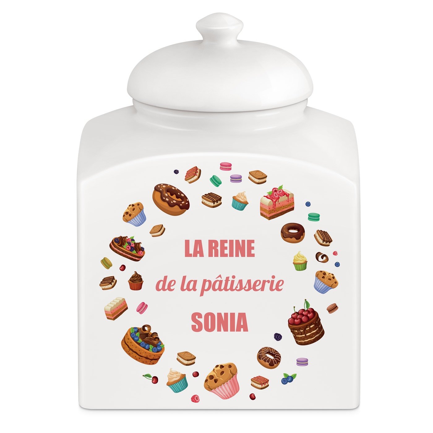 Murrano Ceramic Cookie Jar - Personalized for the Baking Queen