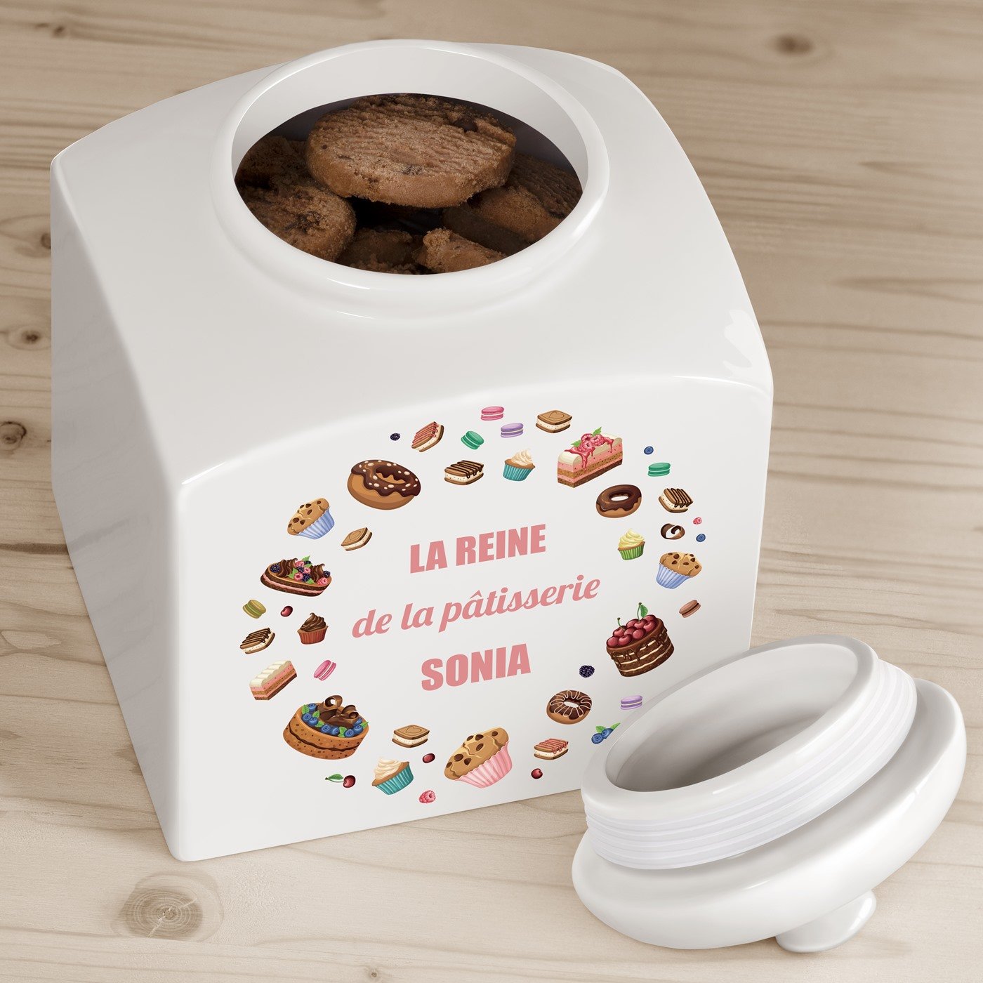 Murrano Ceramic Cookie Jar - Personalized for the Baking Queen