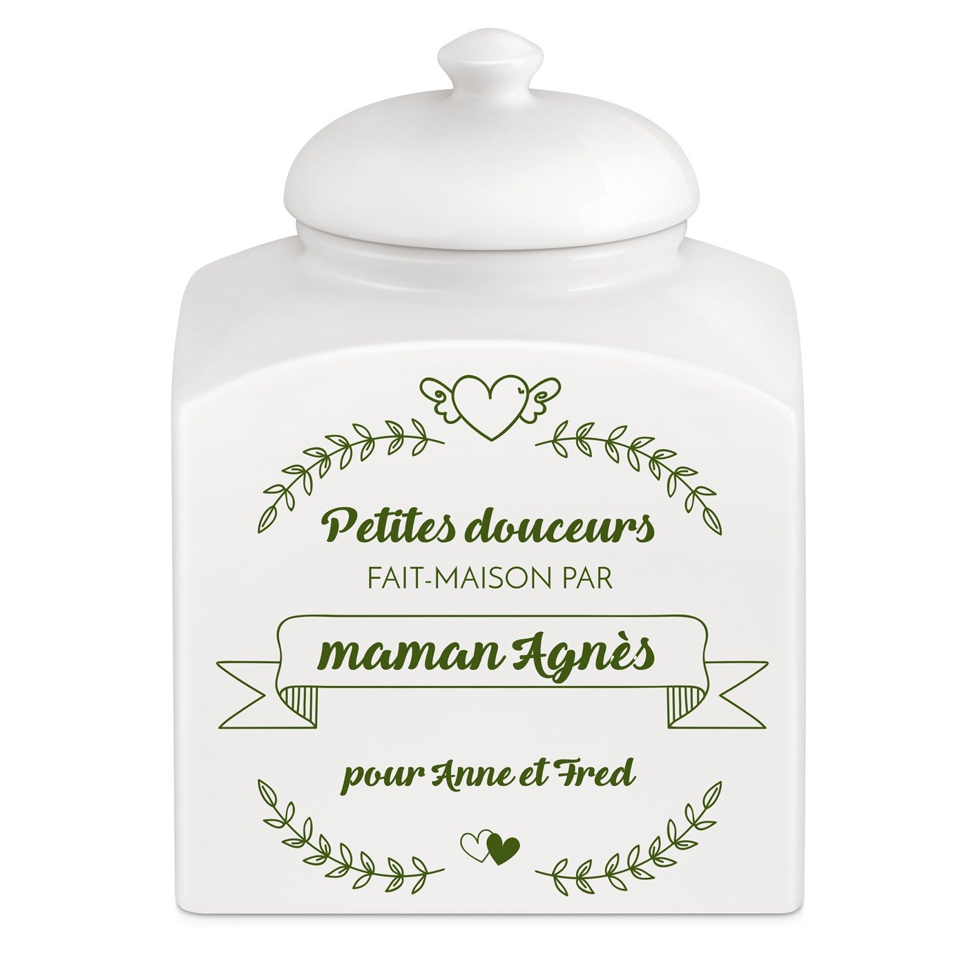 Murrano Ceramic Cookie Jar with Personalization for Mom