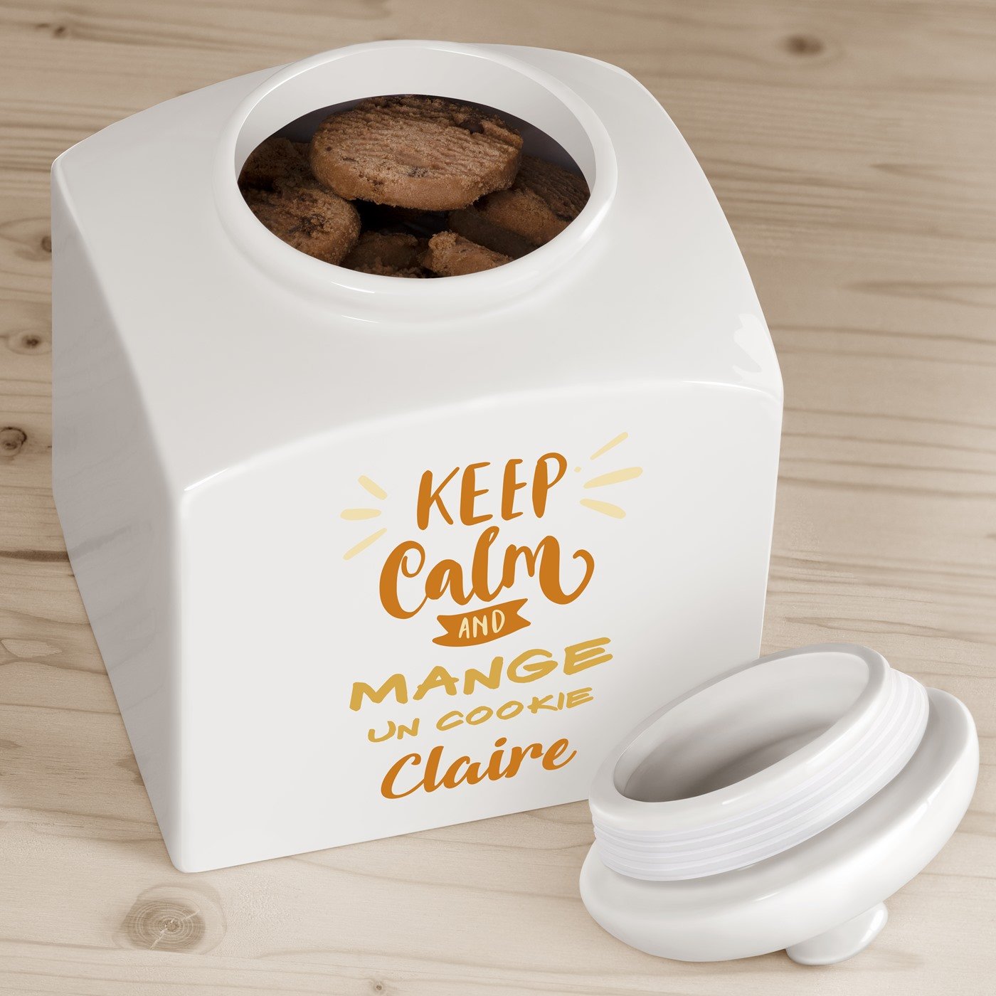 Jarre à biscuits en céramique Murrano - Personnalisée pour les amateurs de cookies