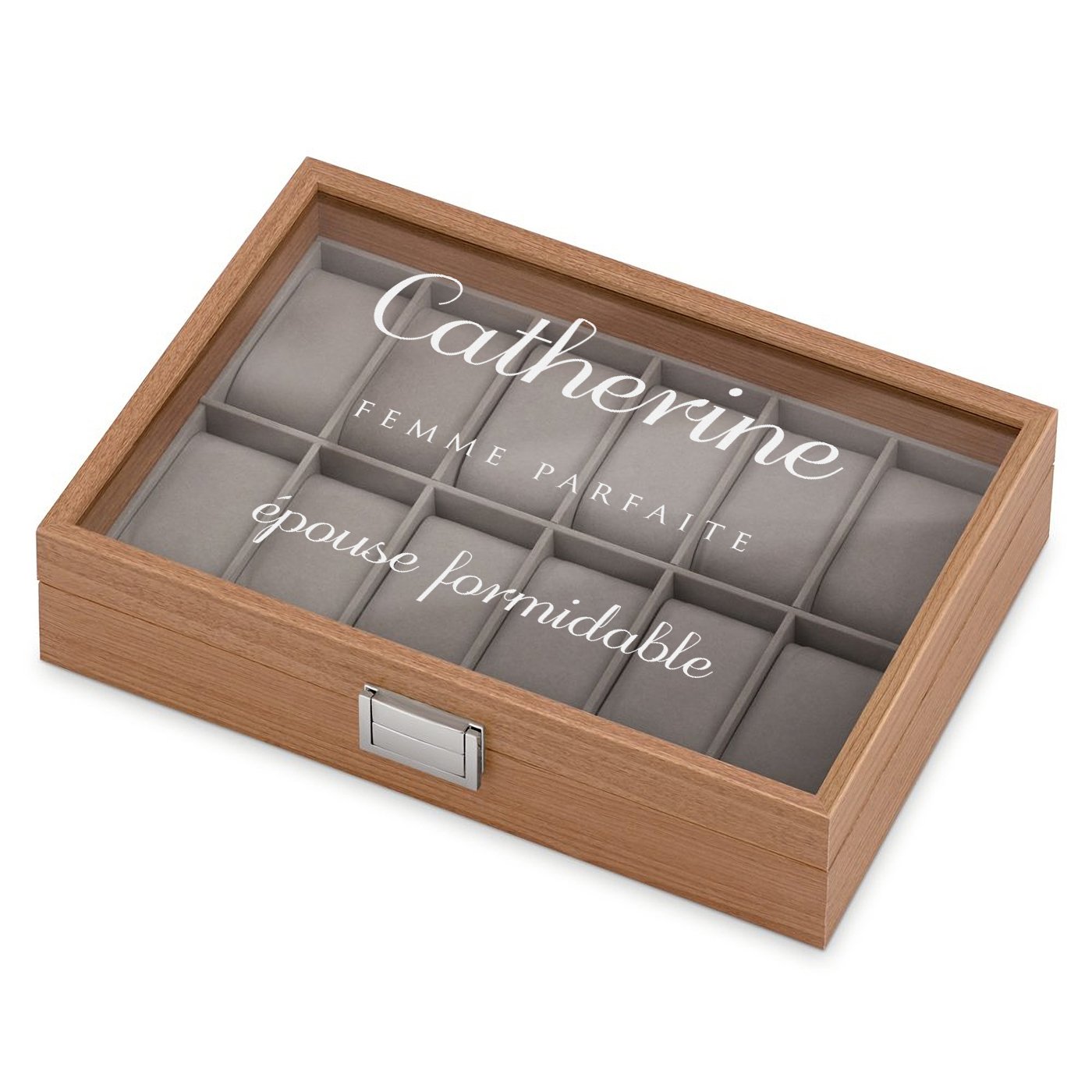 Caja de relojes grabada Murrano para la mujer perfecta