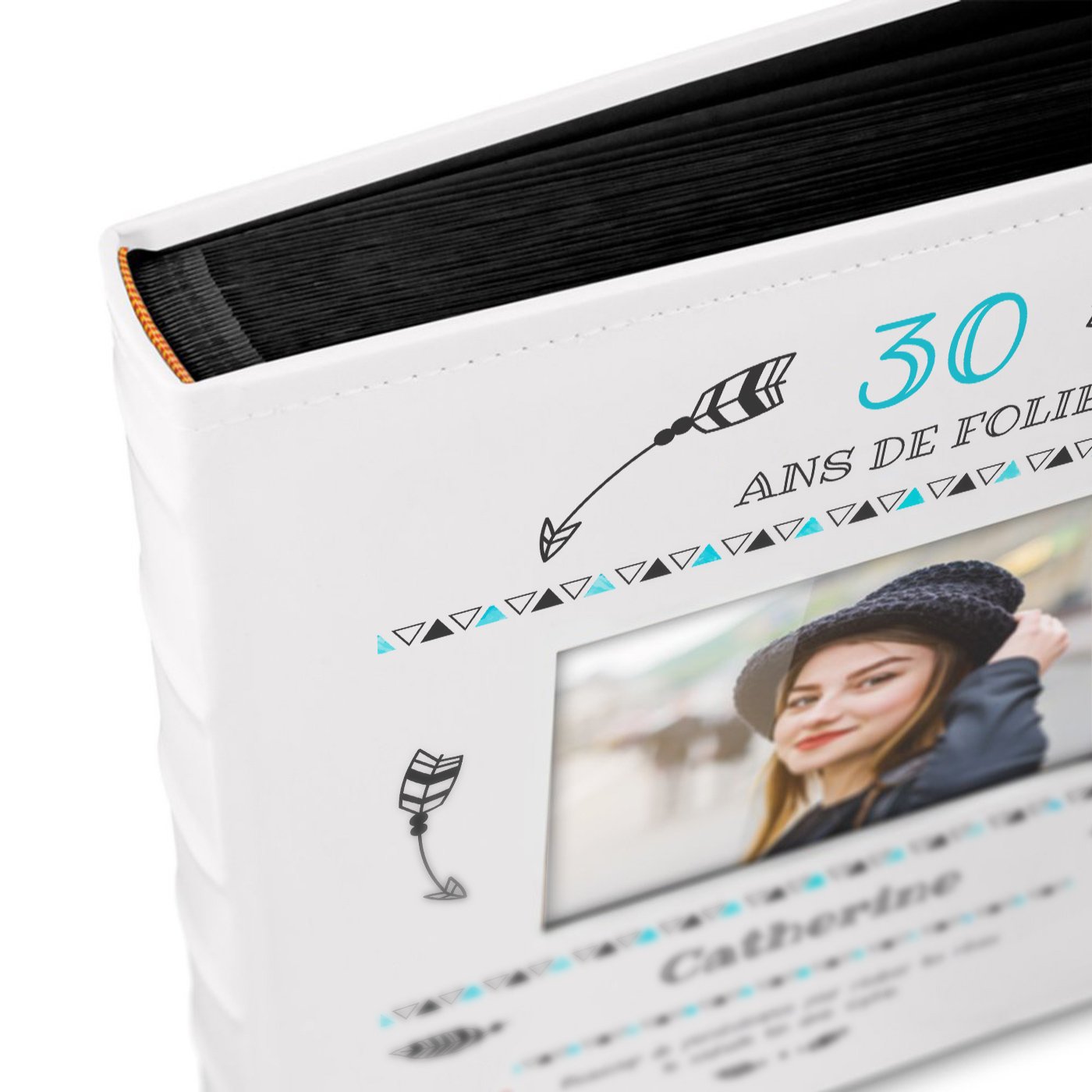 Murrano Photo Album with Window and Customization for Friend's 30th Birthday