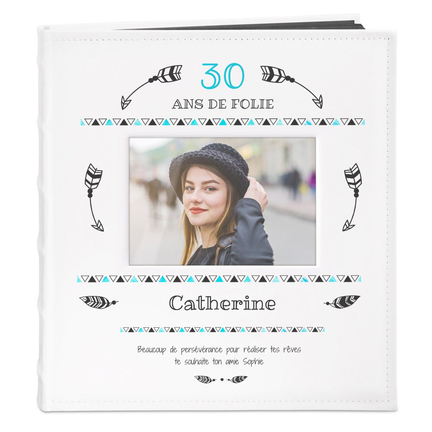 Murrano Photo Album with Window and Customization for Friend's 30th Birthday