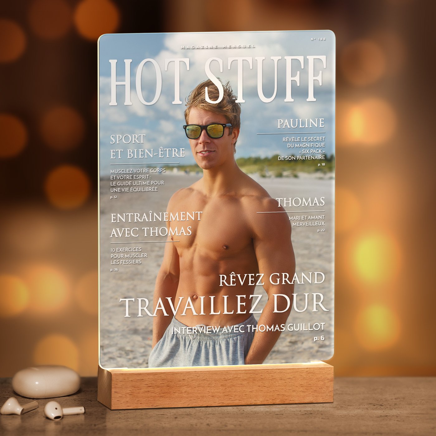 Lámpara LED personalizada Murrano XL - Portada de revista 'Hot Stuff'