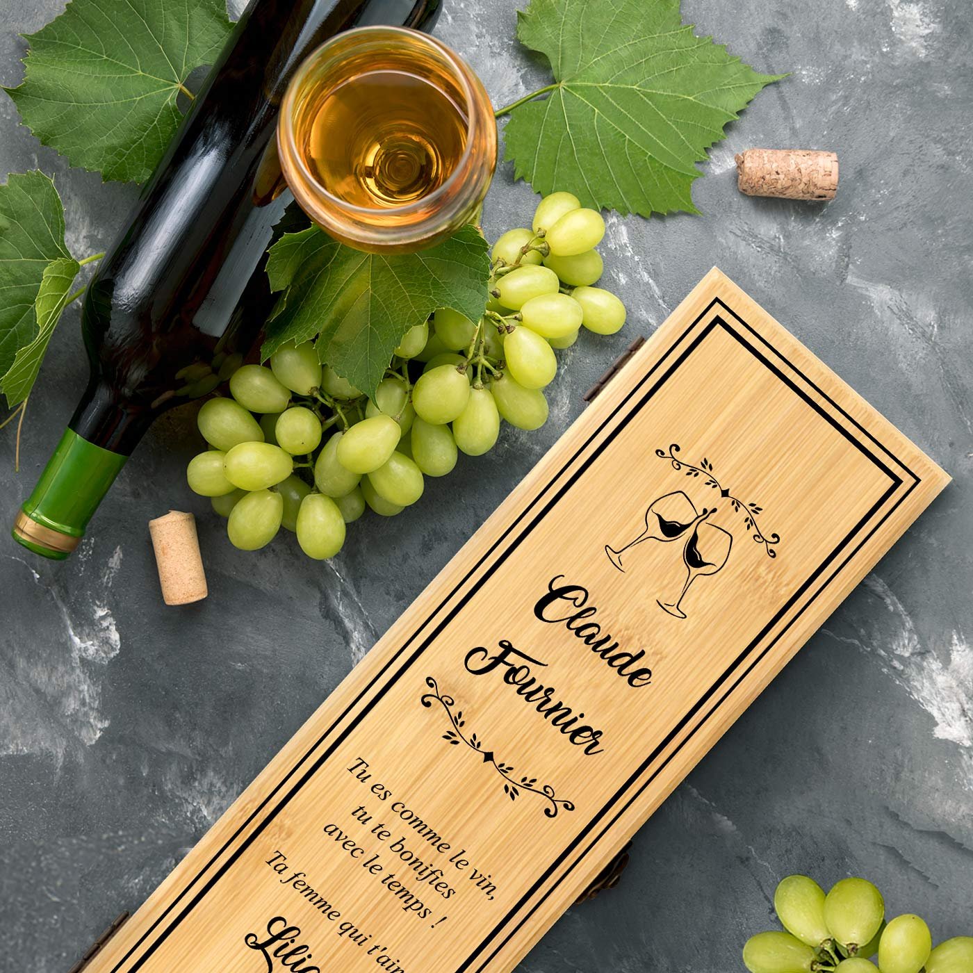 Murrano Personalized Wine Gift Set for Husband