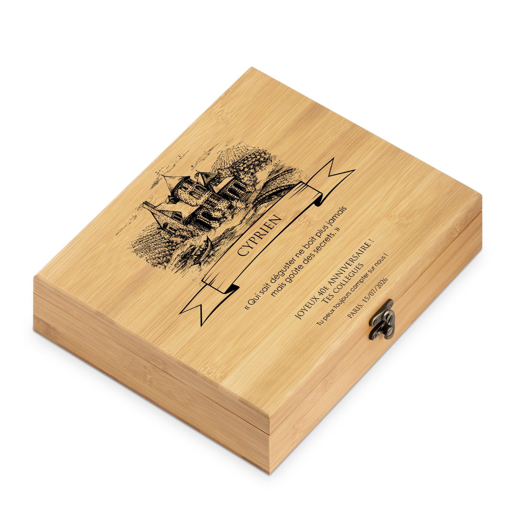 Murrano Sommelier's Kit with Personalized Print for Colleague's 40th Birthday