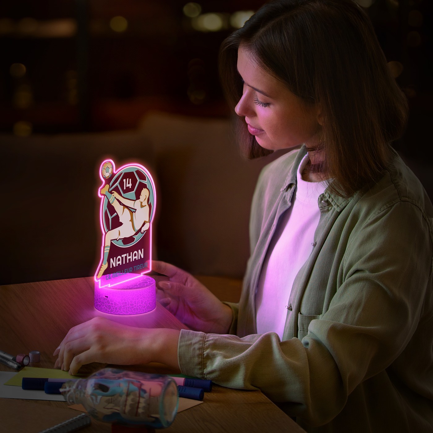 Lámpara LED Murrano 3D personalizada con impresión para el mejor tirador