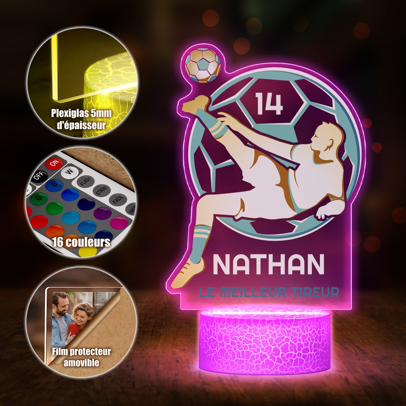 Lámpara LED Murrano 3D personalizada con impresión para el mejor tirador