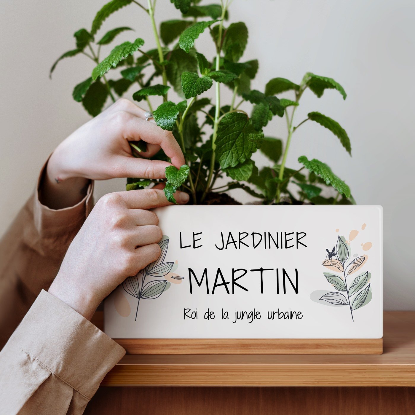 Maceta rectangular de cerámica Murrano para jardineros