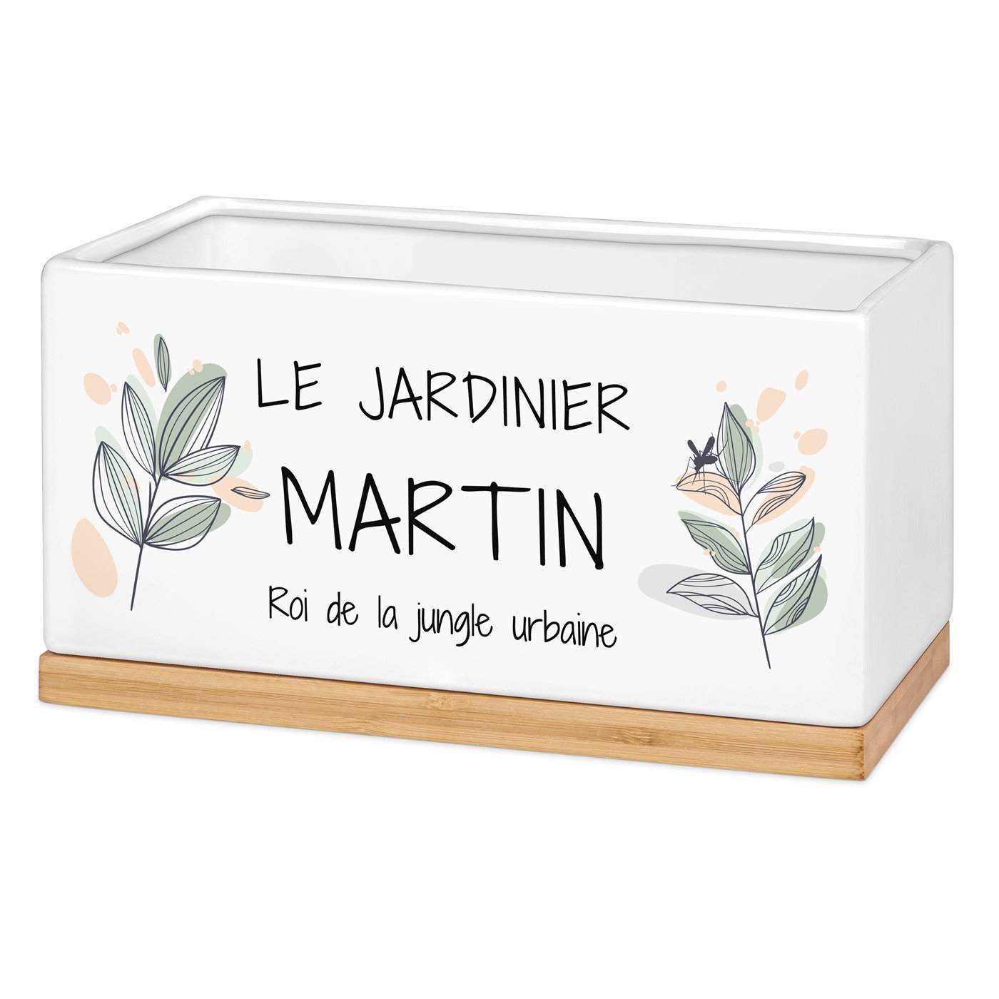Maceta rectangular de cerámica Murrano para jardineros