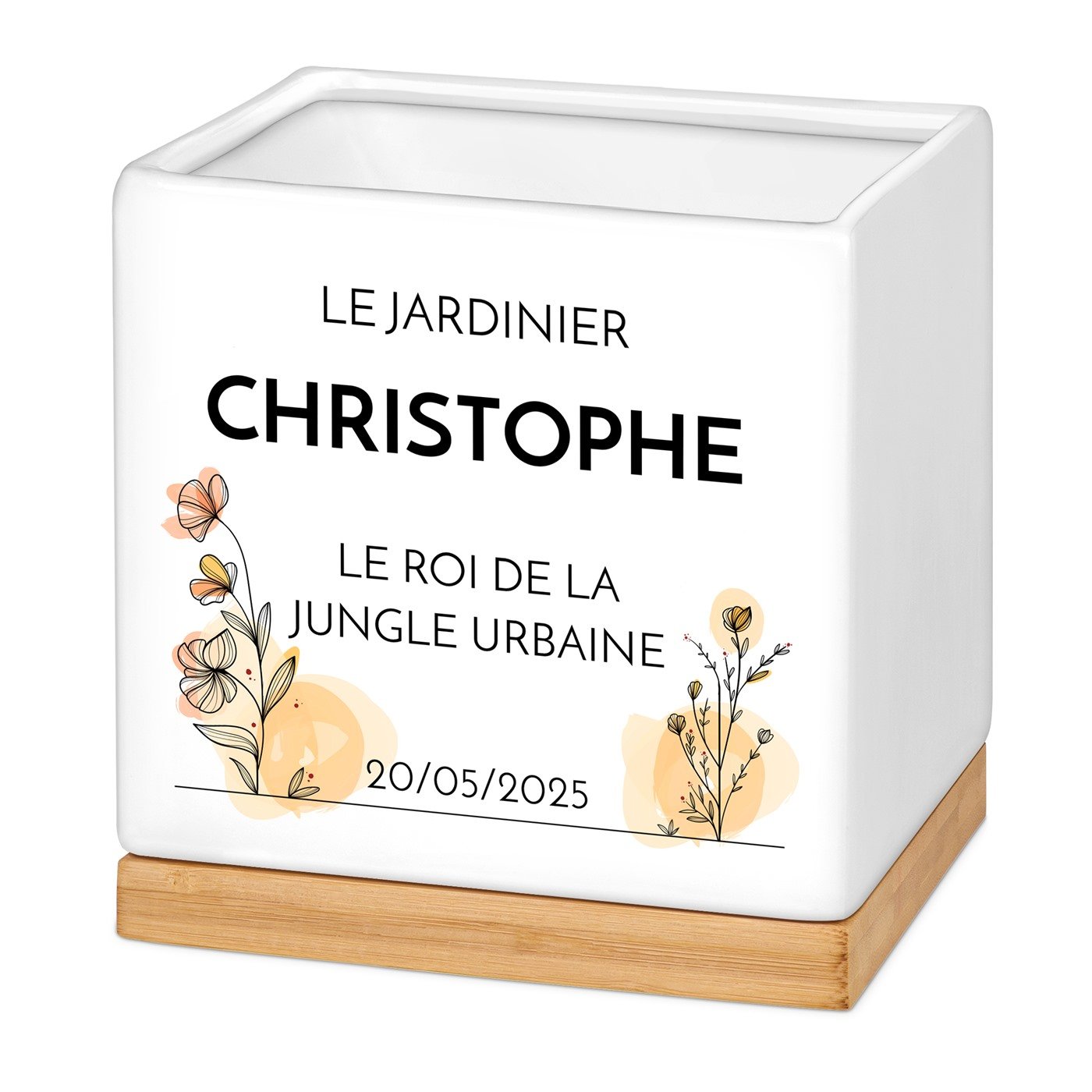 Maceta cuadrada de cerámica personalizada para jardineros de Murrano