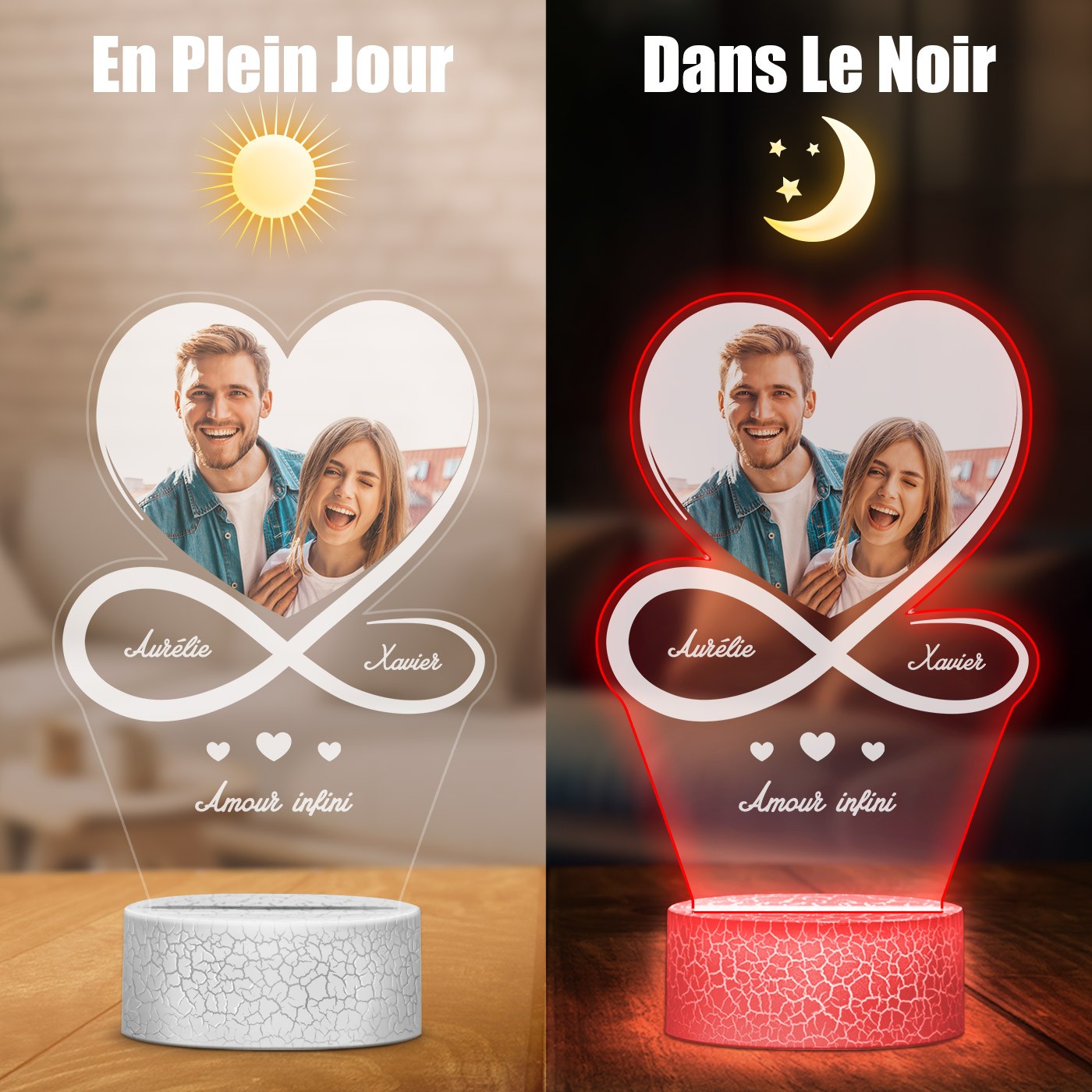 Murrano Infinity Love 3D LED Lamp
