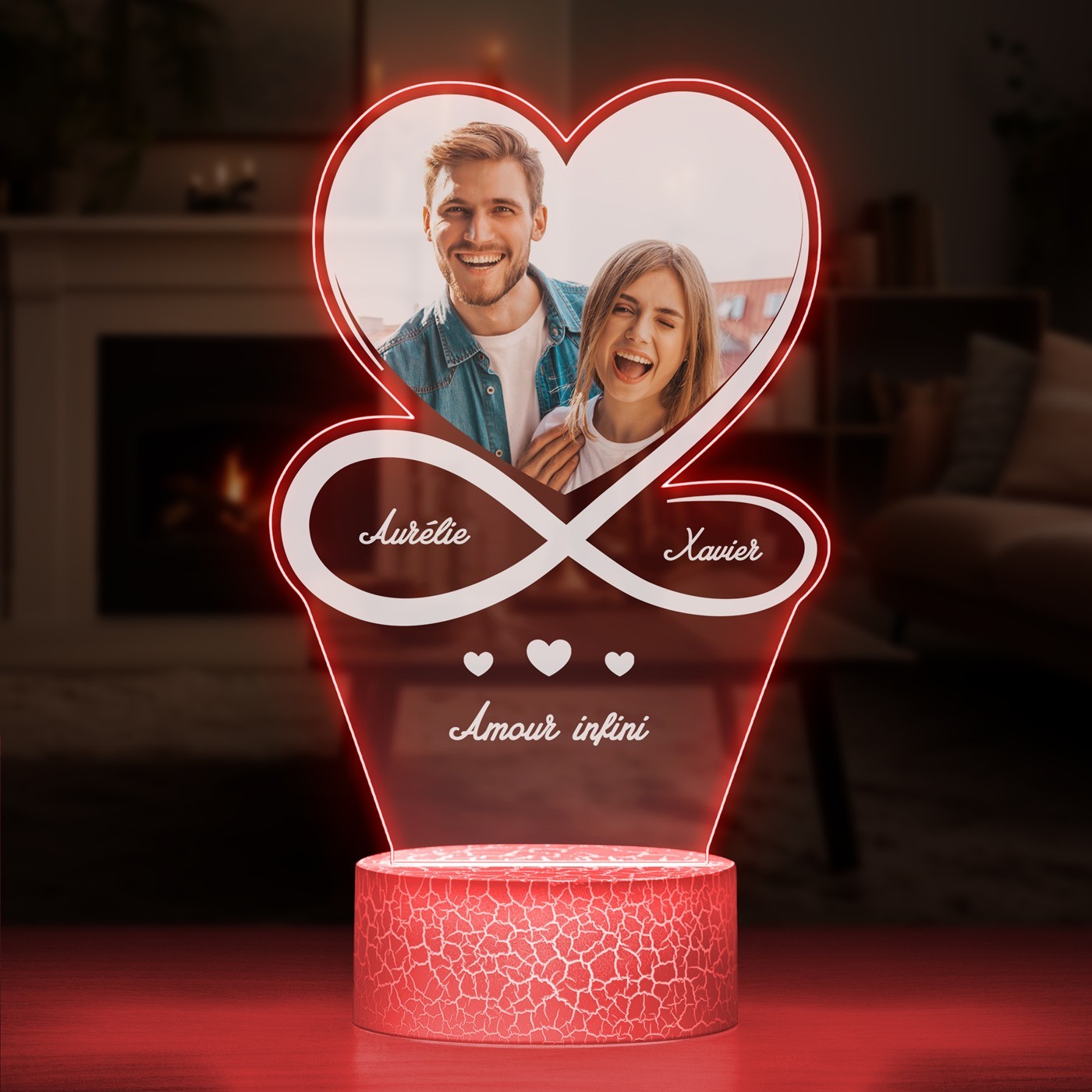 Murrano Infinity Love 3D LED Lamp