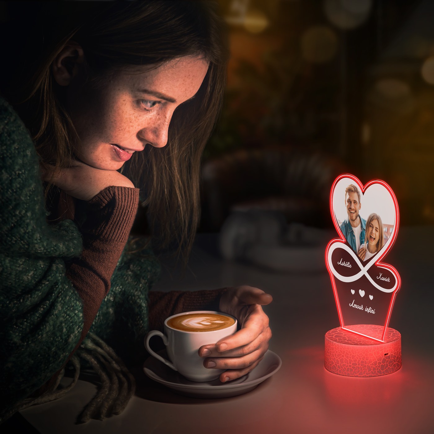 Murrano Infinity Love 3D LED Lamp