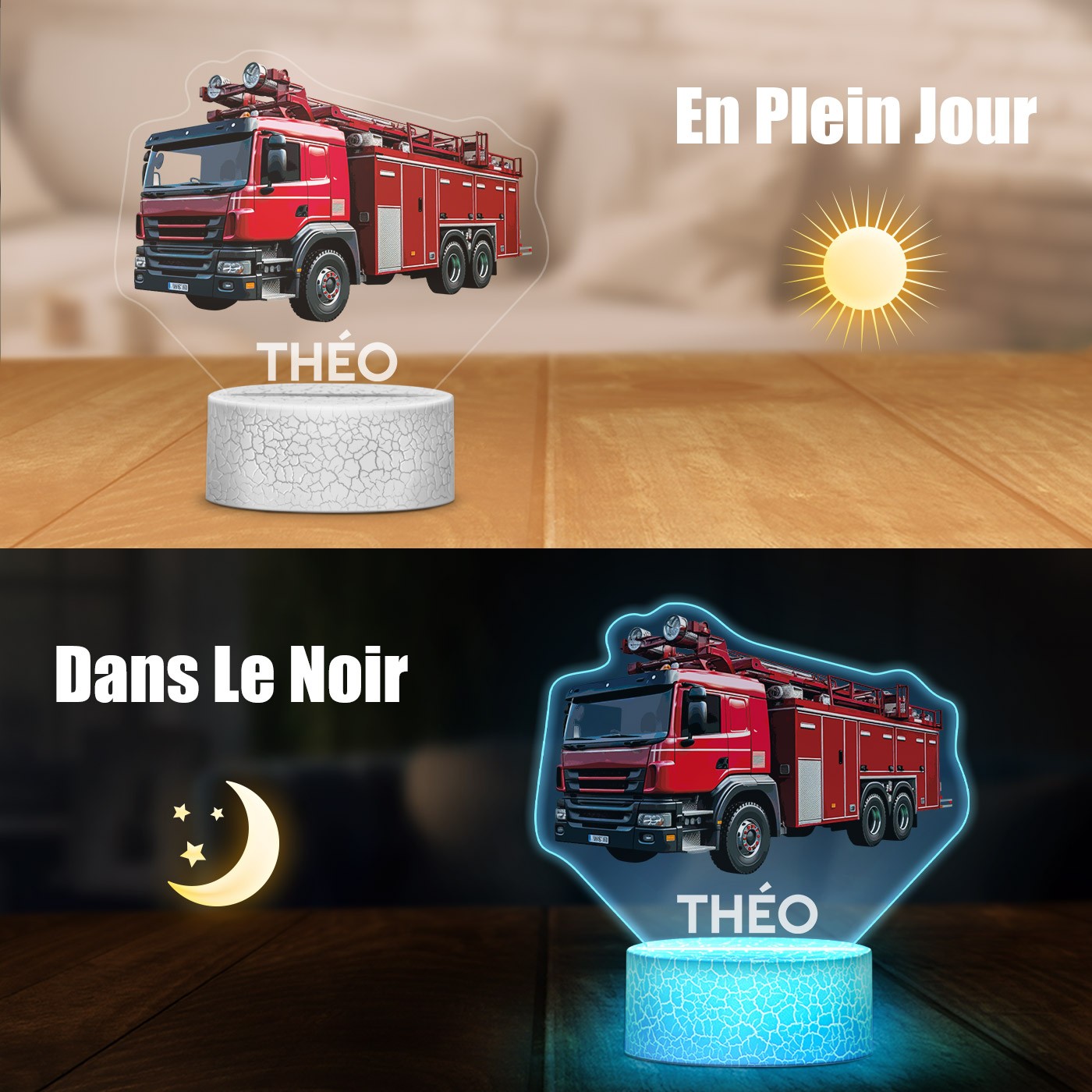 3D LED Fire Truck Lamp