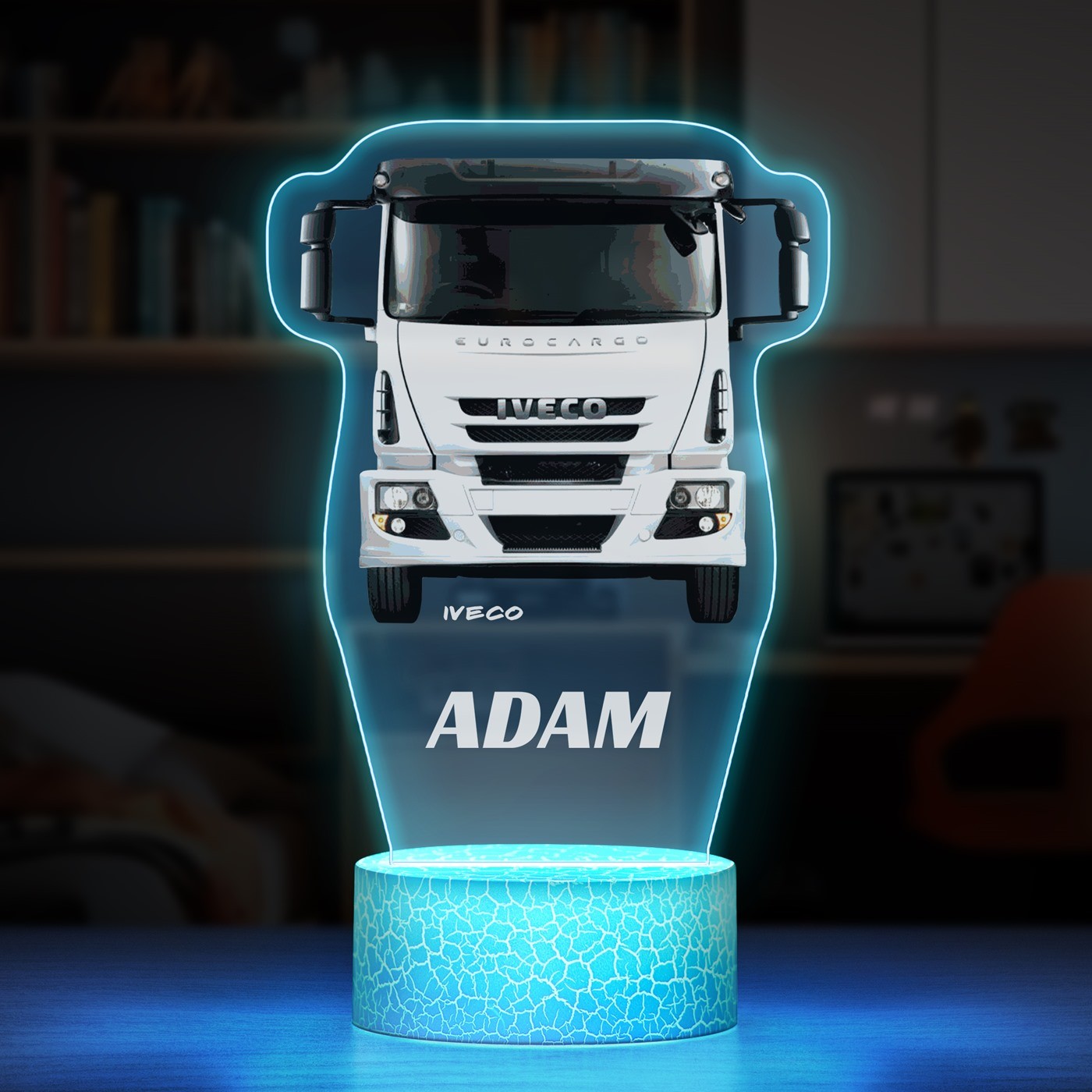 Lampe LED 3D Camion Iveco avec Impression Personnalisée