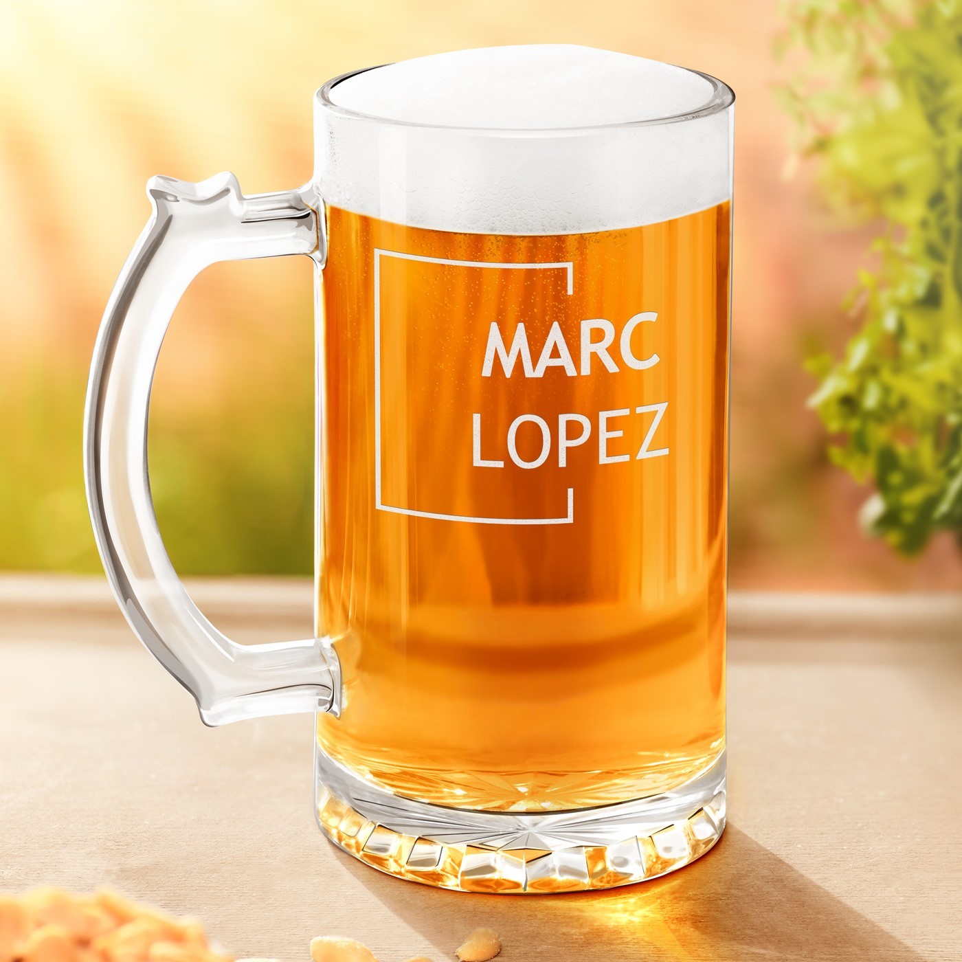 Murrano Personalized Beer Glass for Men's Birthday