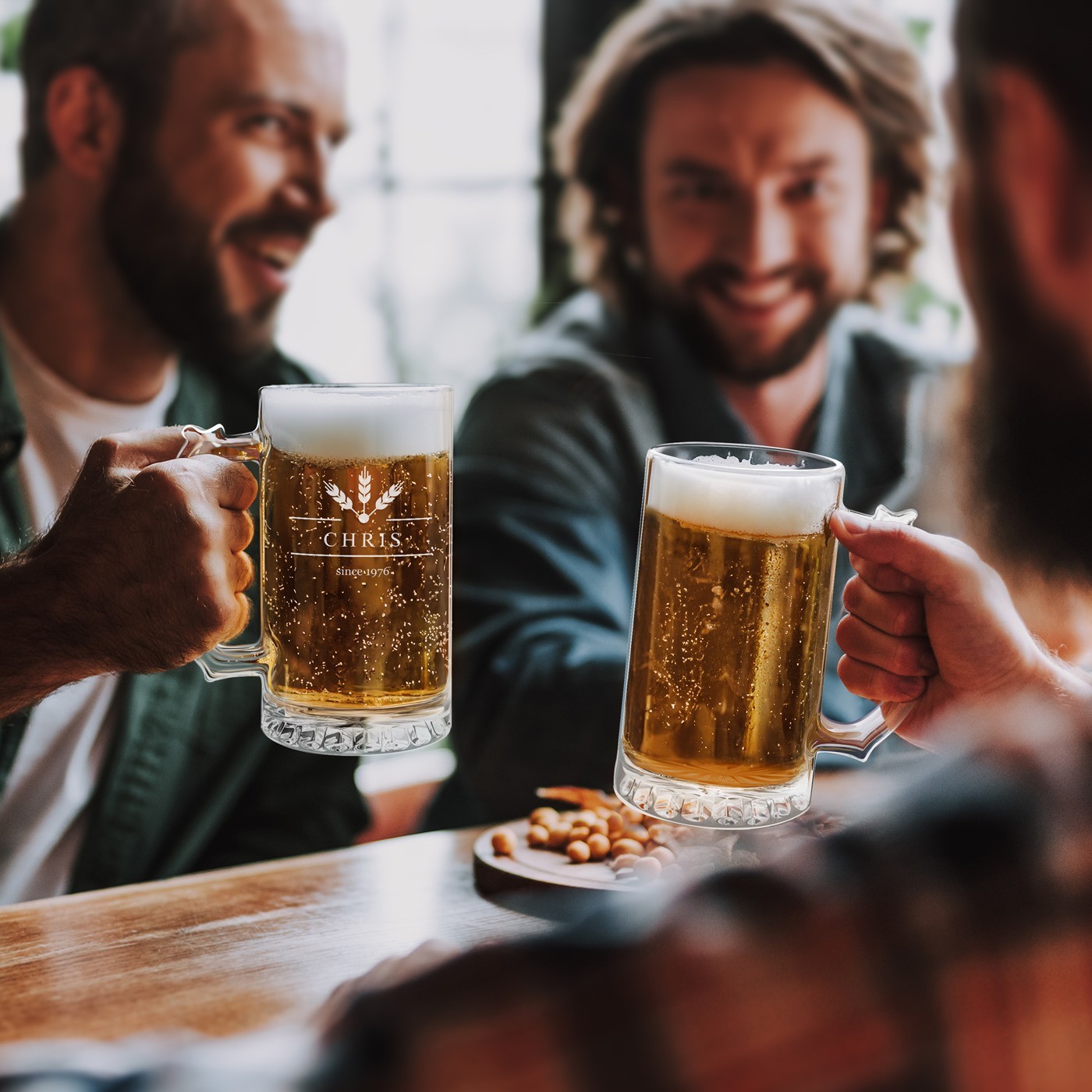 Vidrio de cerveza personalizado Murrano para el cumpleaños de un amigo