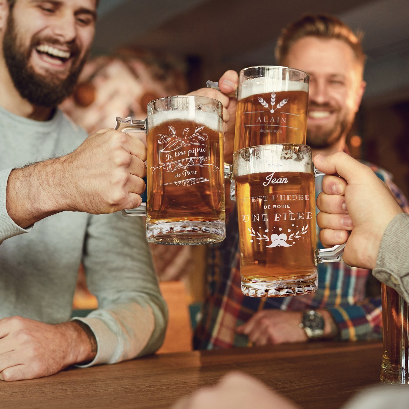 Vaso de cerveza personalizado para papá de Murrano