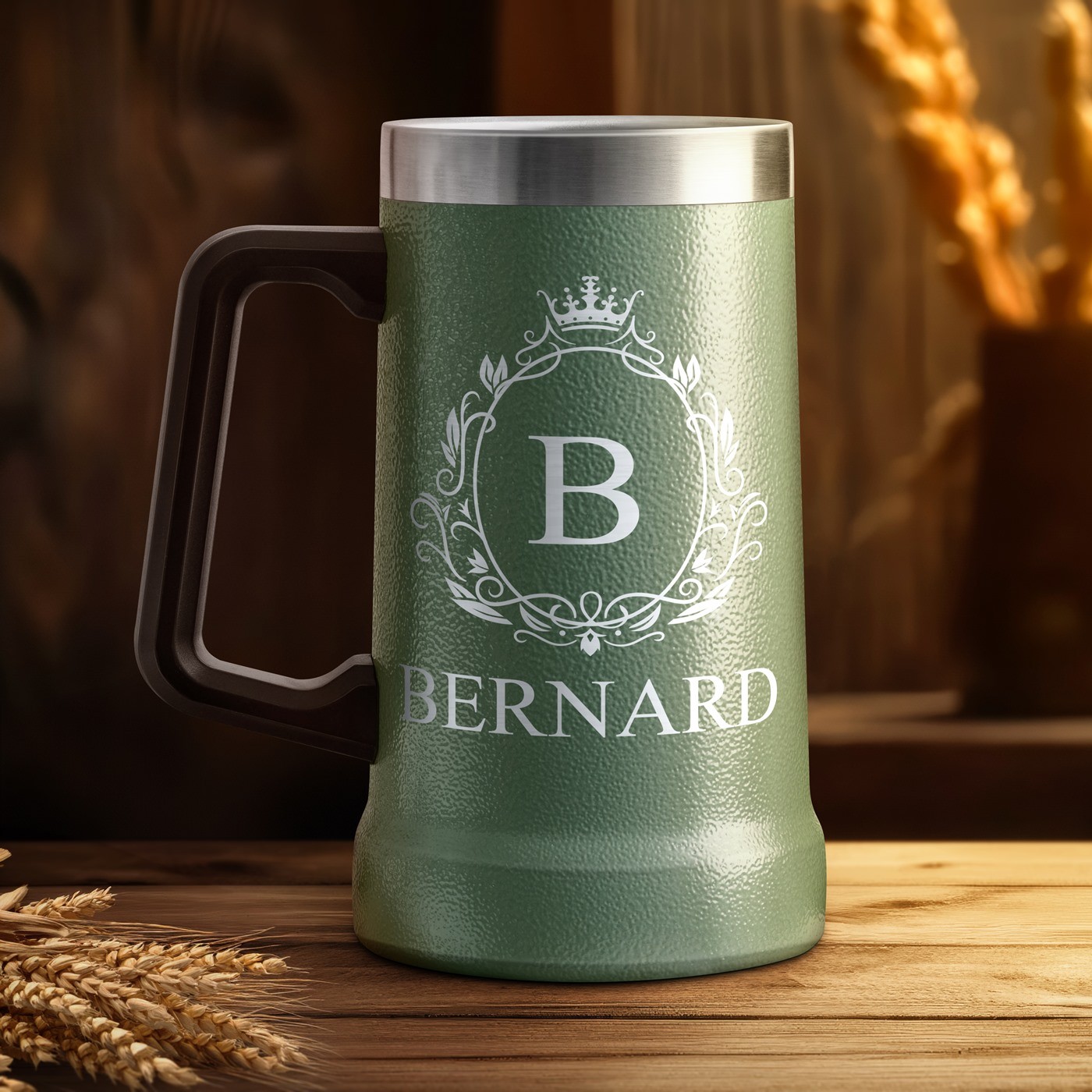 Taza de cerveza personalizada Murrano - Verde
